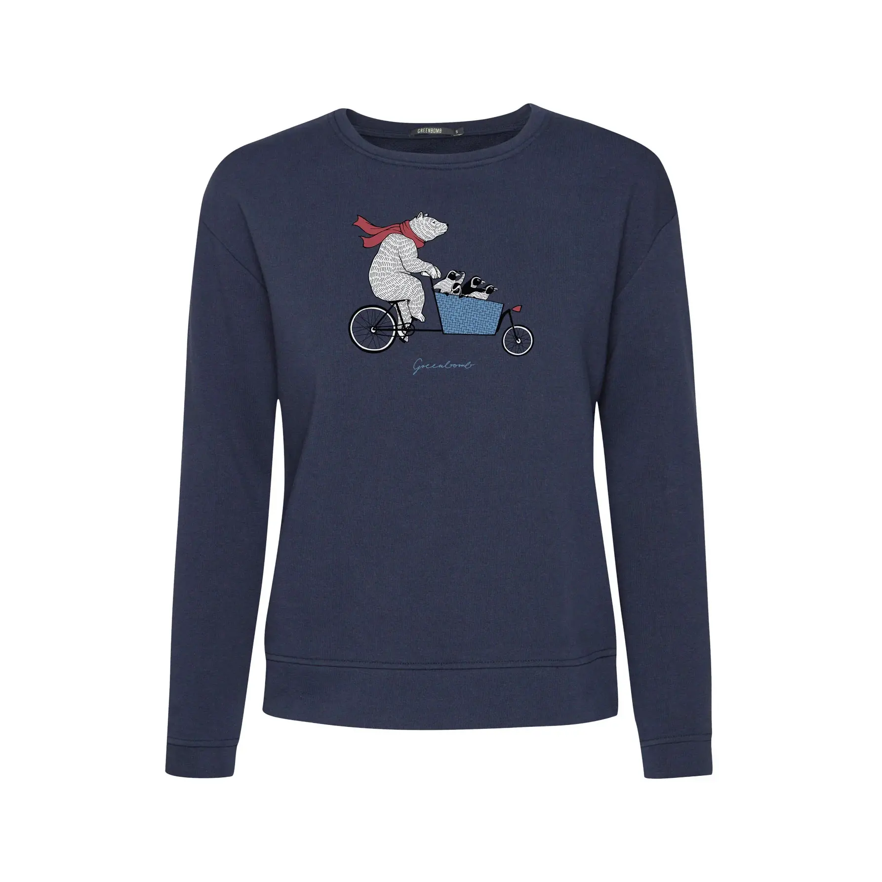 Dames sweatshirt Greenbomb Bike Cargo Bear Canty