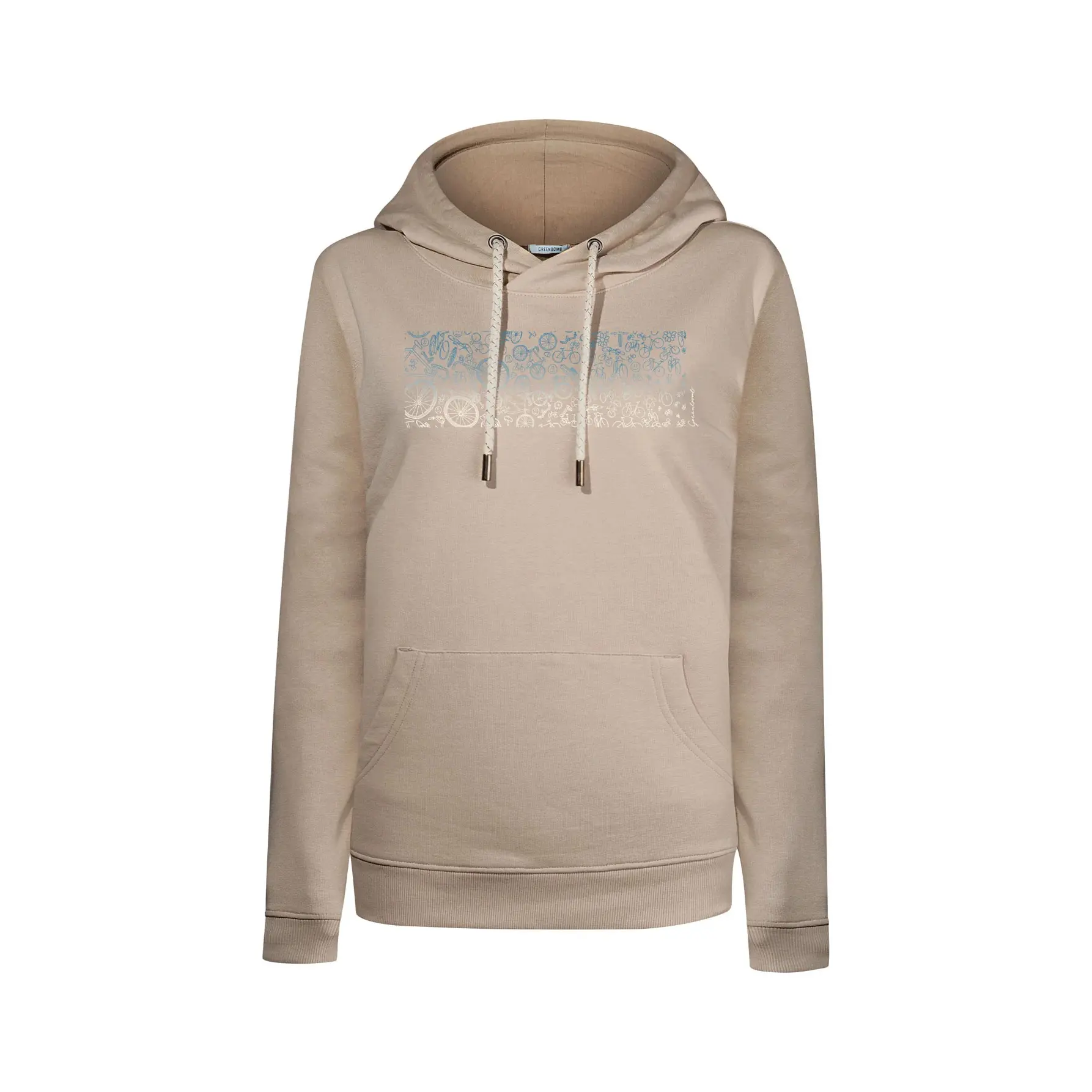 Dames Hoodie Greenbomb Bike Lucky Chipper
