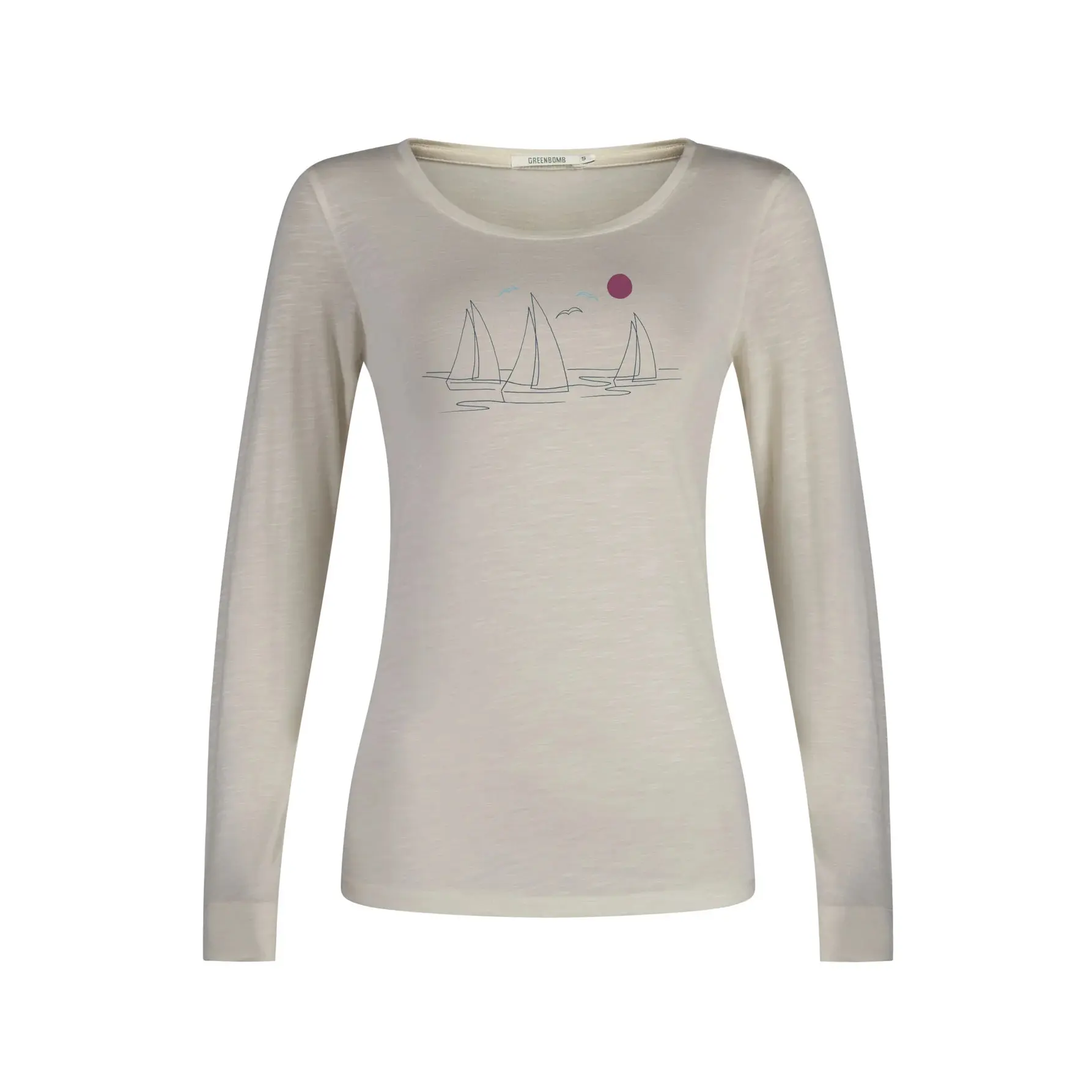 Dames-T-shirt met lange mouwen Greenbomb Nature Upwind Mind