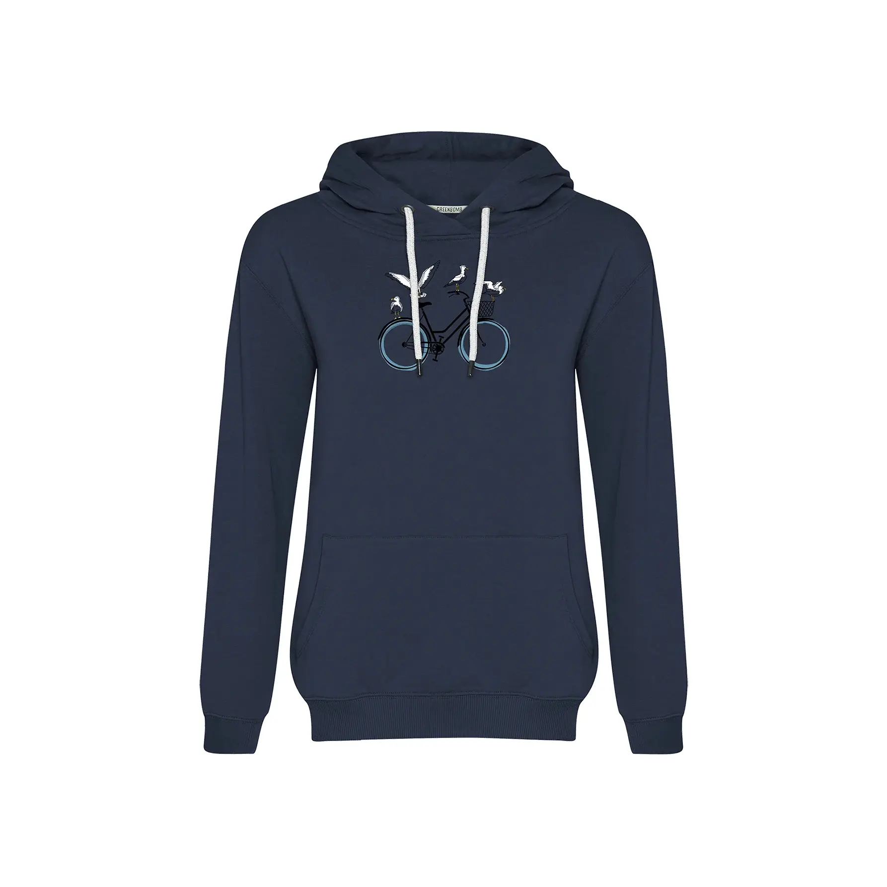 Dames Hoodie Greenbomb Bike Seagulls Chipper