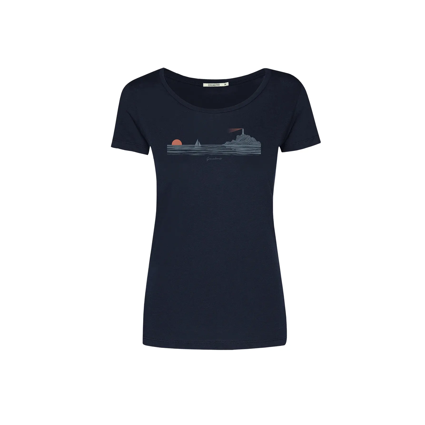 T-shirt dames Greenbomb Nature Lighthouse Loves