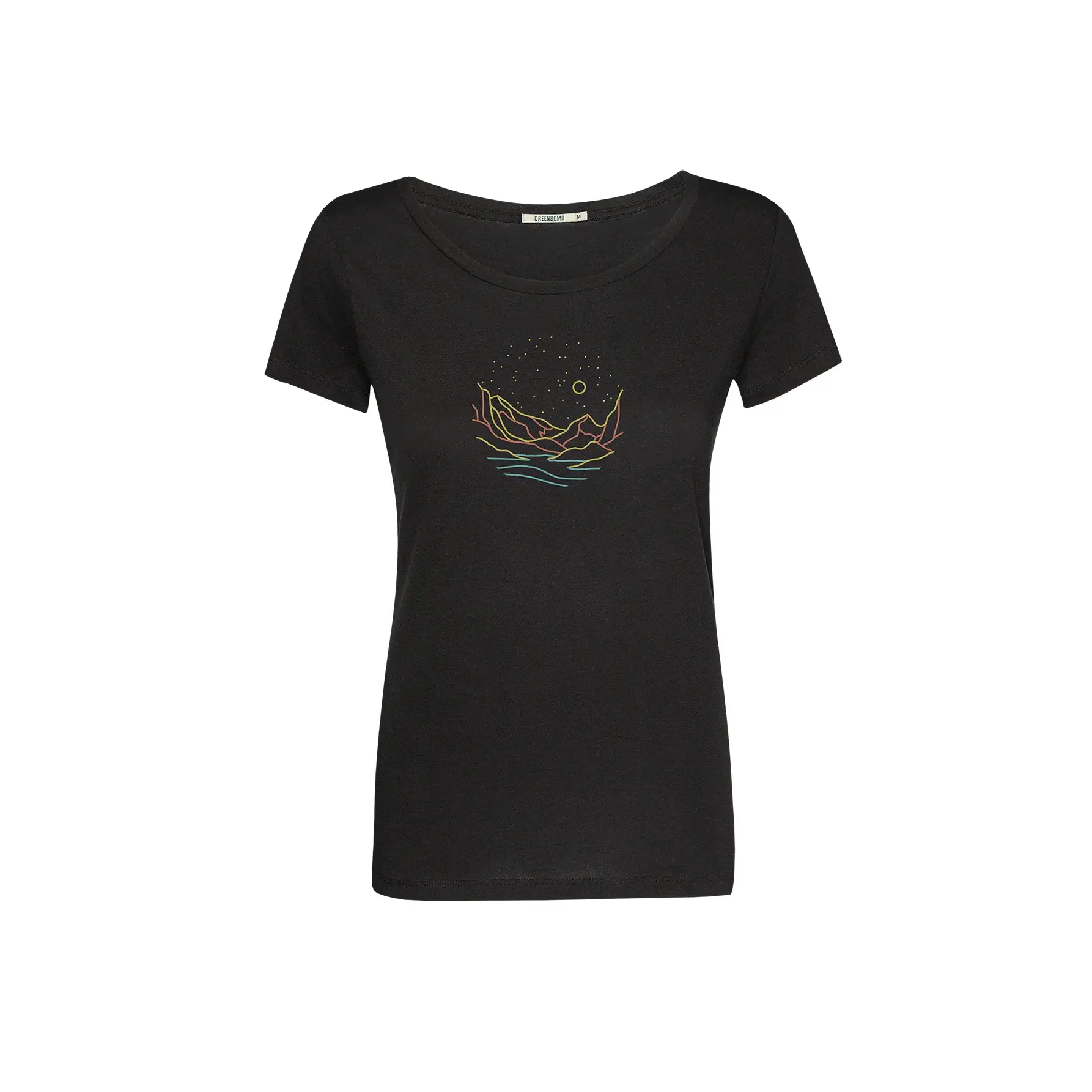 T-shirt dames Greenbomb Nature Mountain Stars Loves