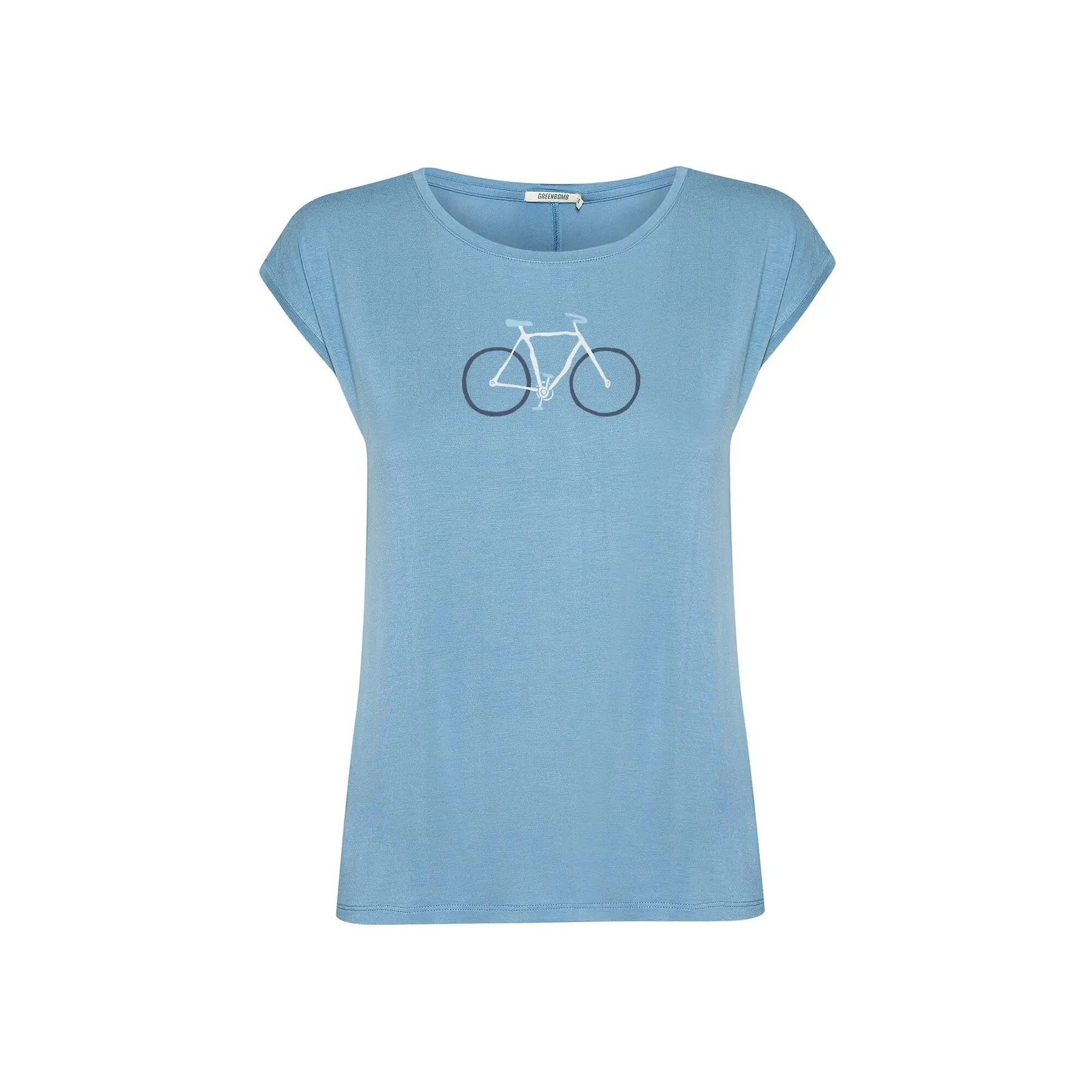 T-shirt dames Greenbomb Bike Handdrawn Timid