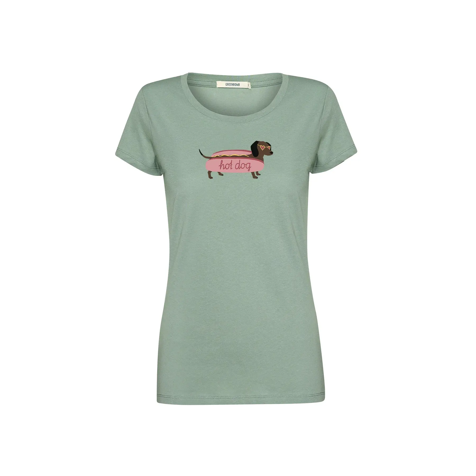 T-shirt dames Greenbomb Hot Dog Loves