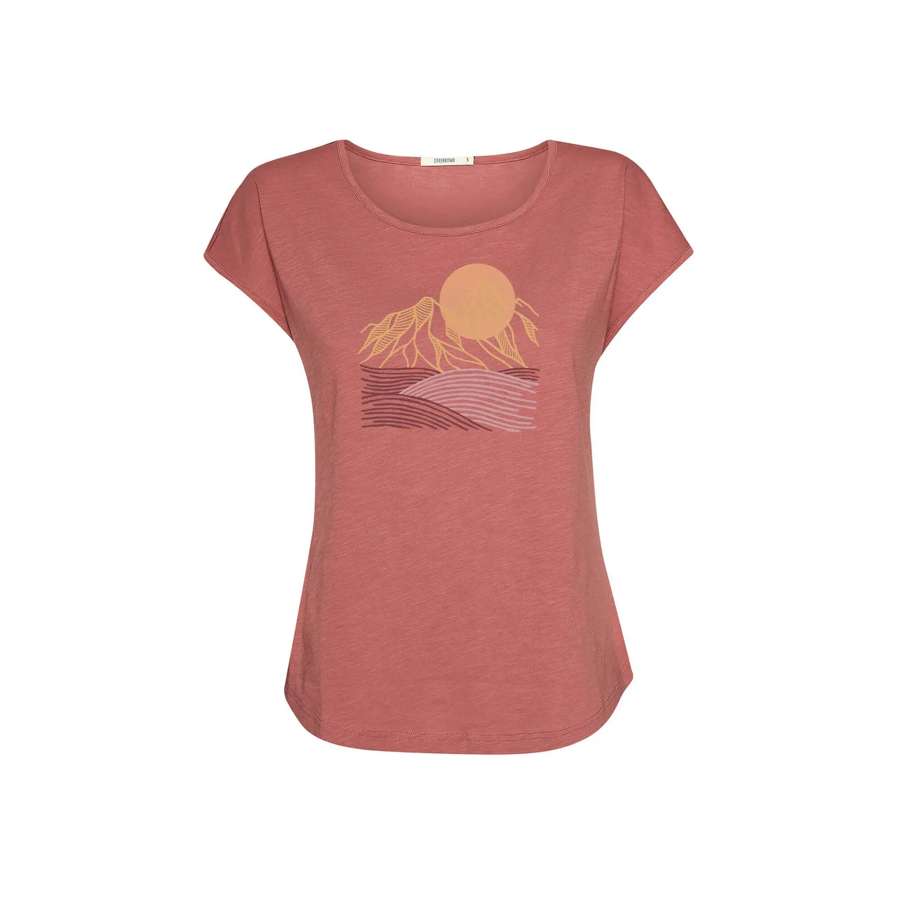 T-shirt dames Greenbomb Mountain Scenery Cool