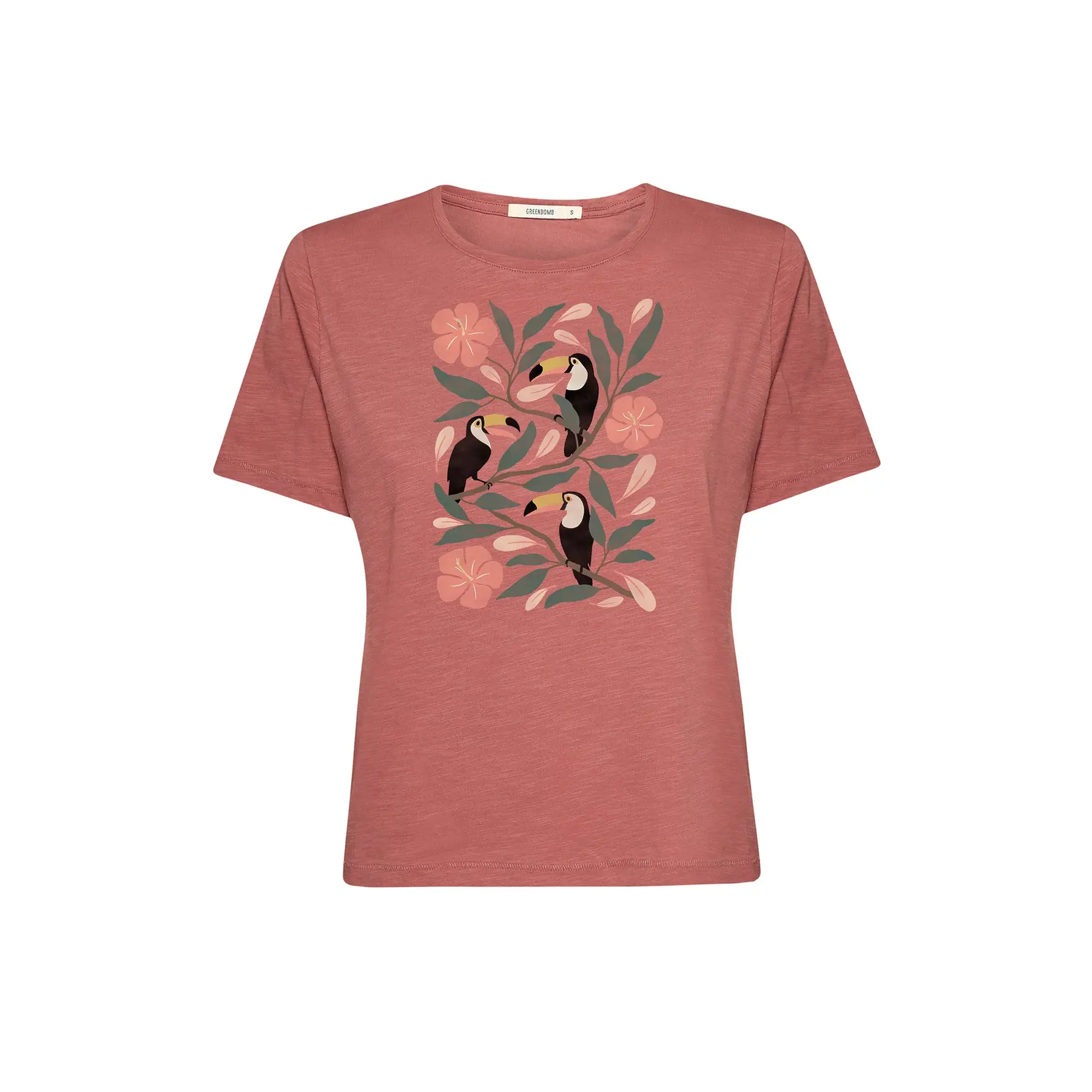 T-shirt dames Greenbomb Tucan Flower Nova