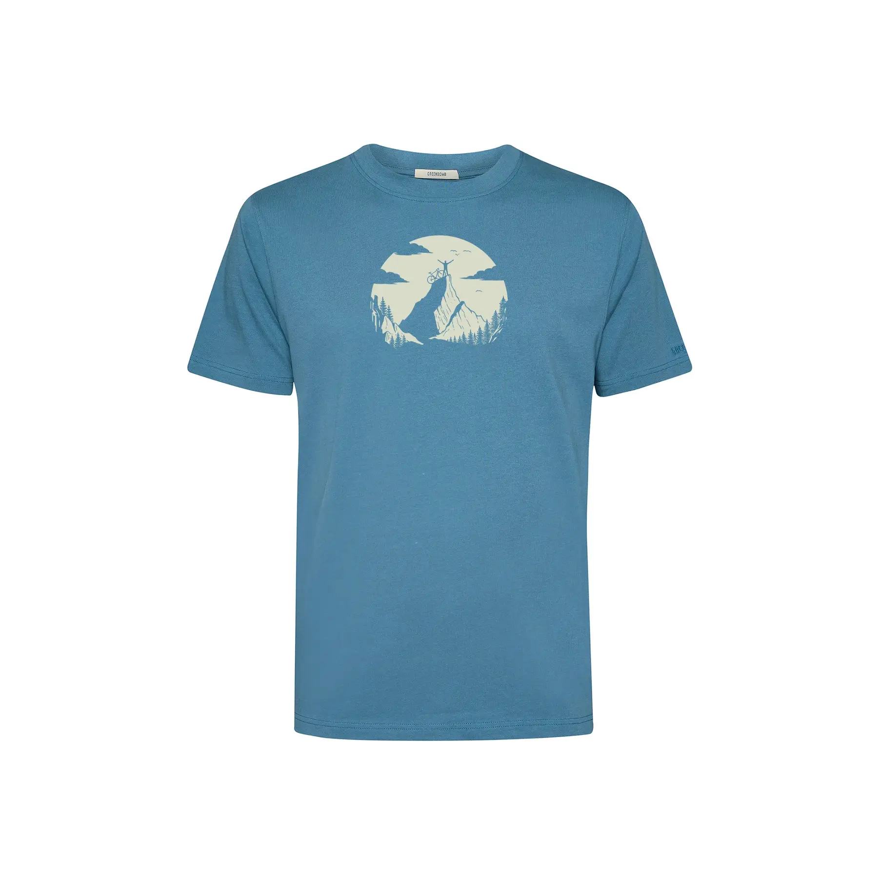 T-shirt Greenbomb Nature Clouds Ride Fusion