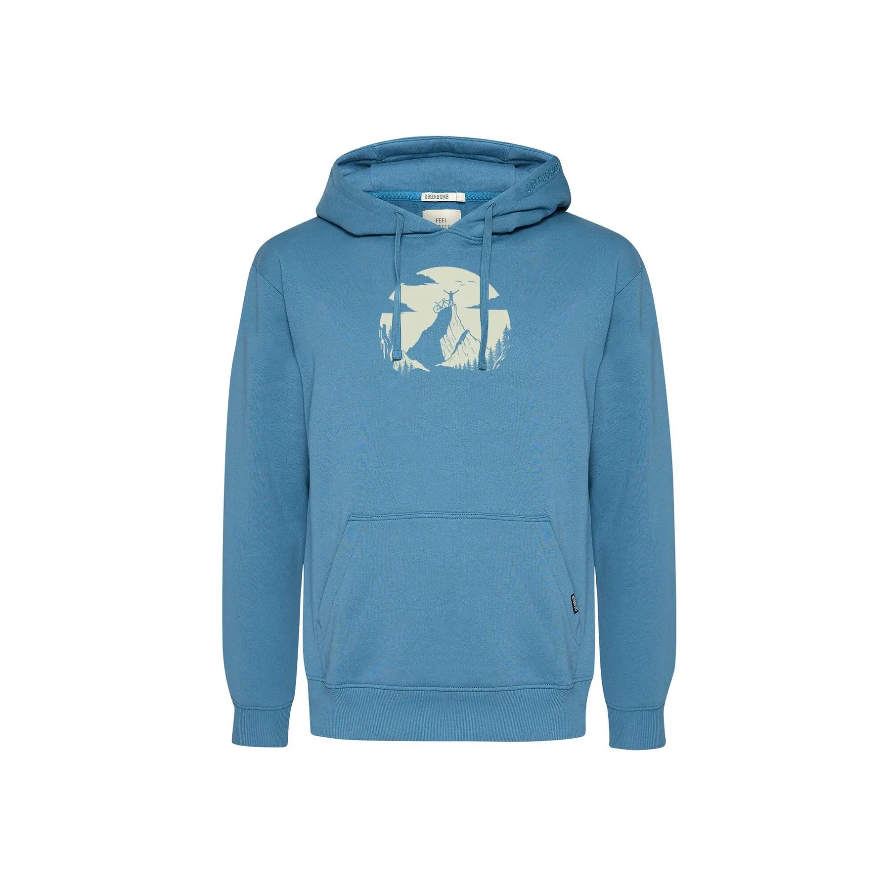Hoodie Greenbomb Nature Clouds Ride Joy