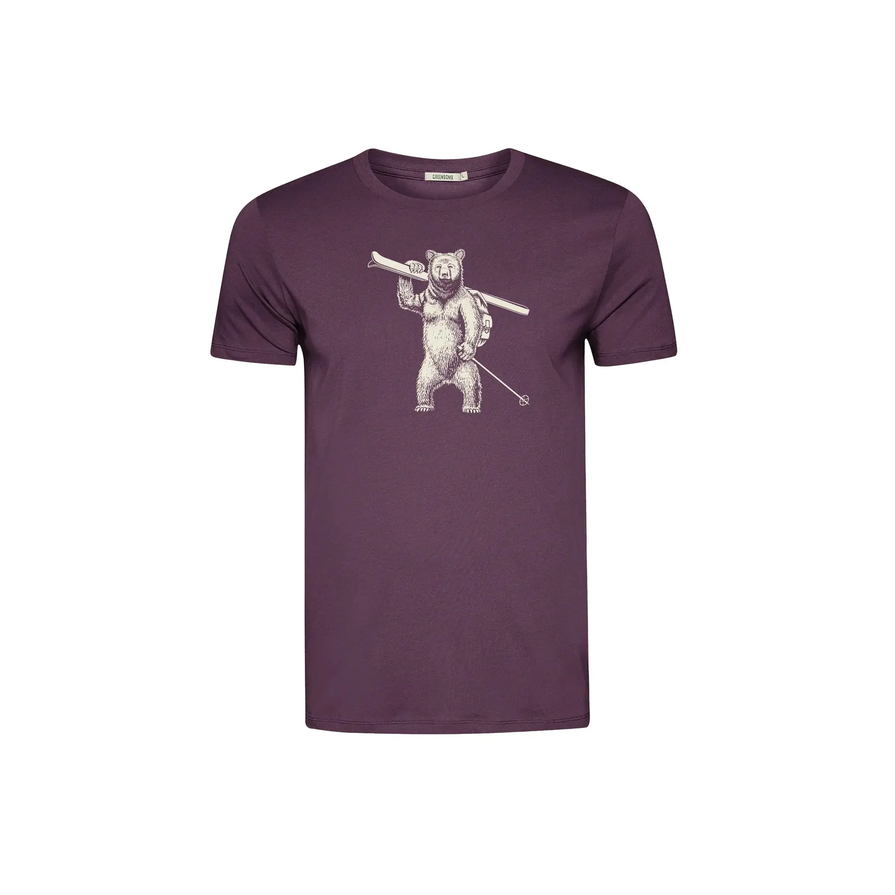 T-shirt Greenbomb Ski Bear Guide