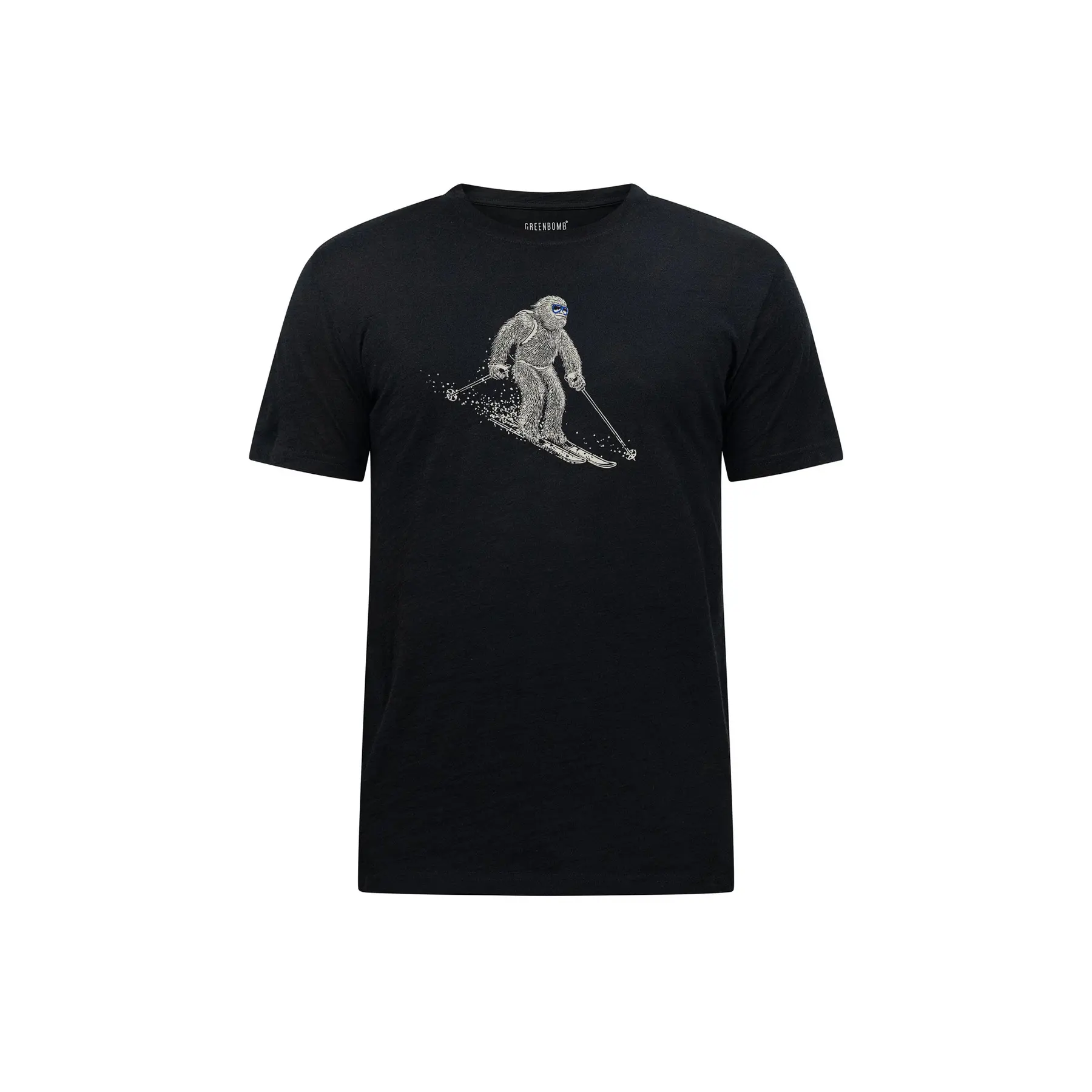 T-shirt Greenbomb Animal Yeti Ski Loom