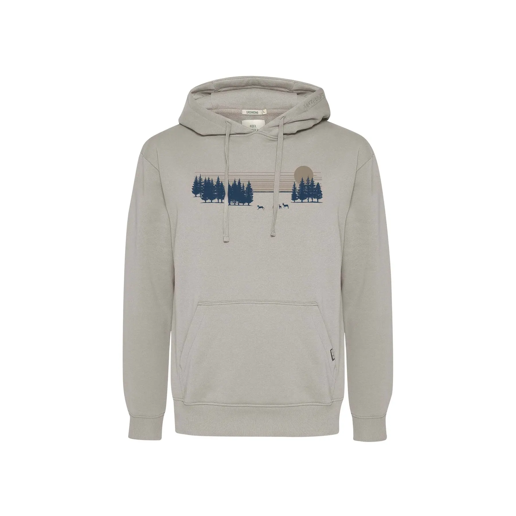 Hoodie Greenbomb Deer Lines Joy