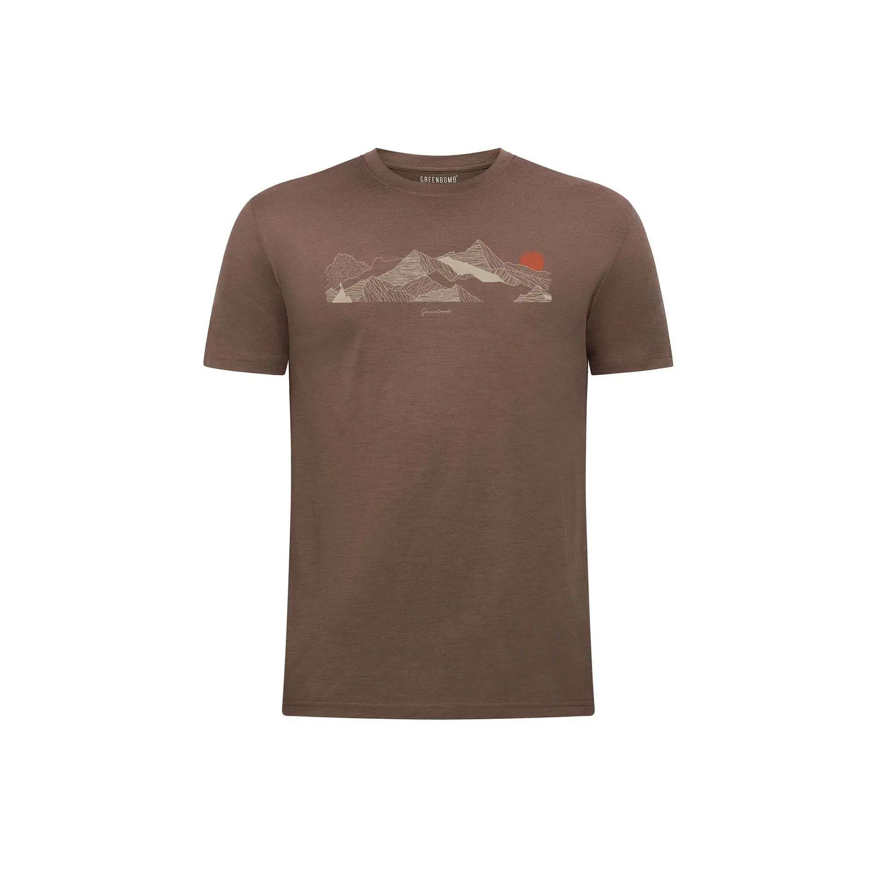 T-shirt Greenbomb Mountain Sundown Loom