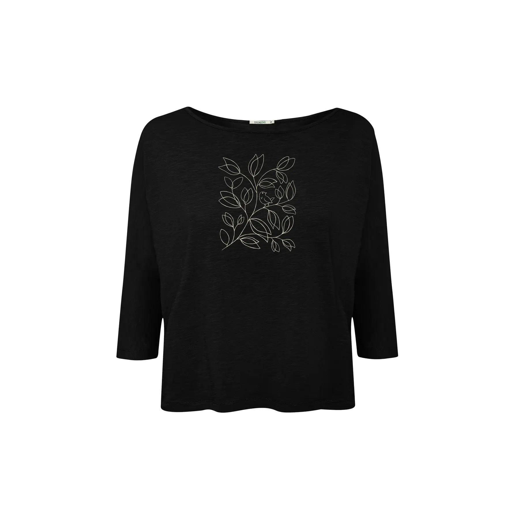 Dames-T-shirt met lange mouwen Greenbomb Leafline Simper