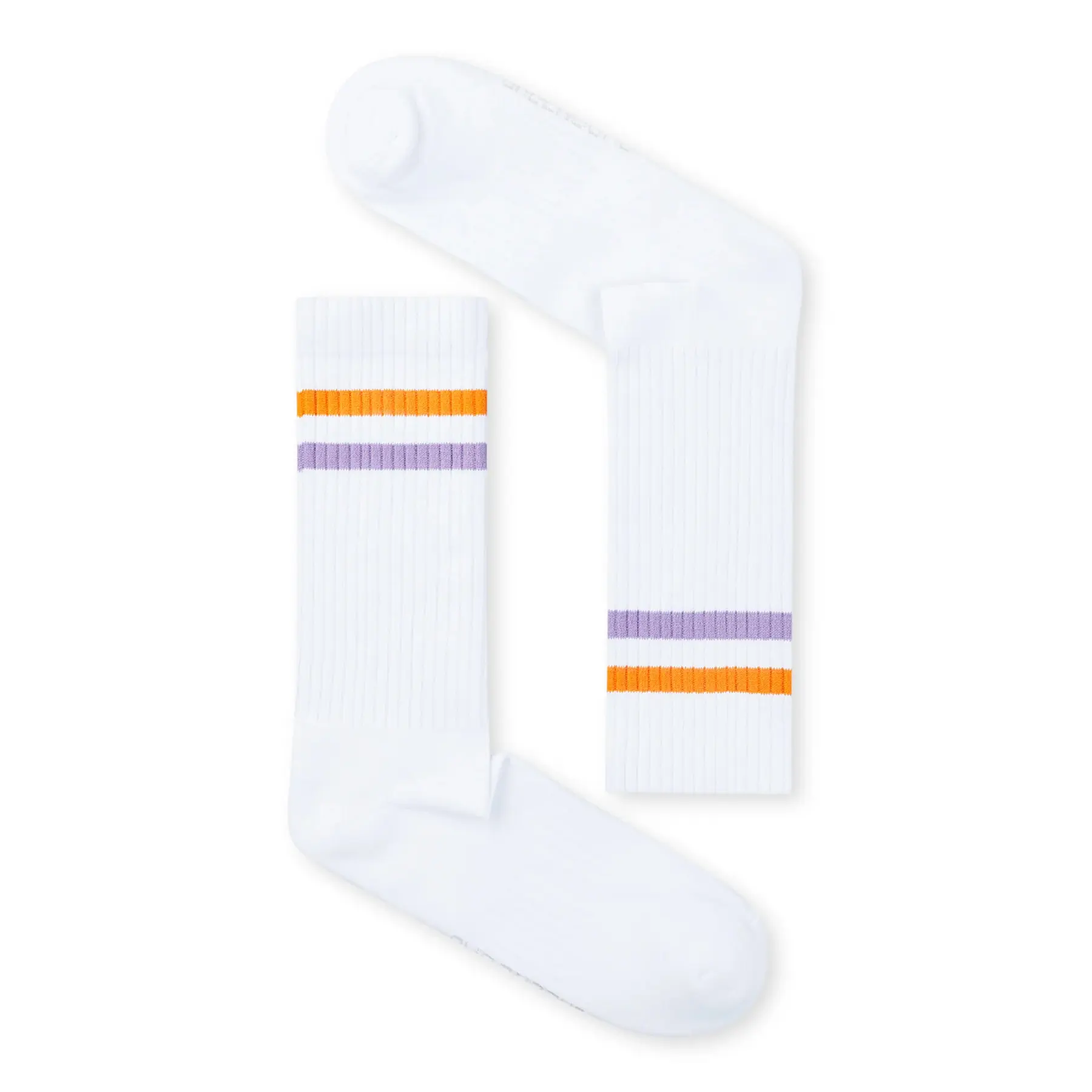 Sokken Greenbomb Lilac Orange Stripes