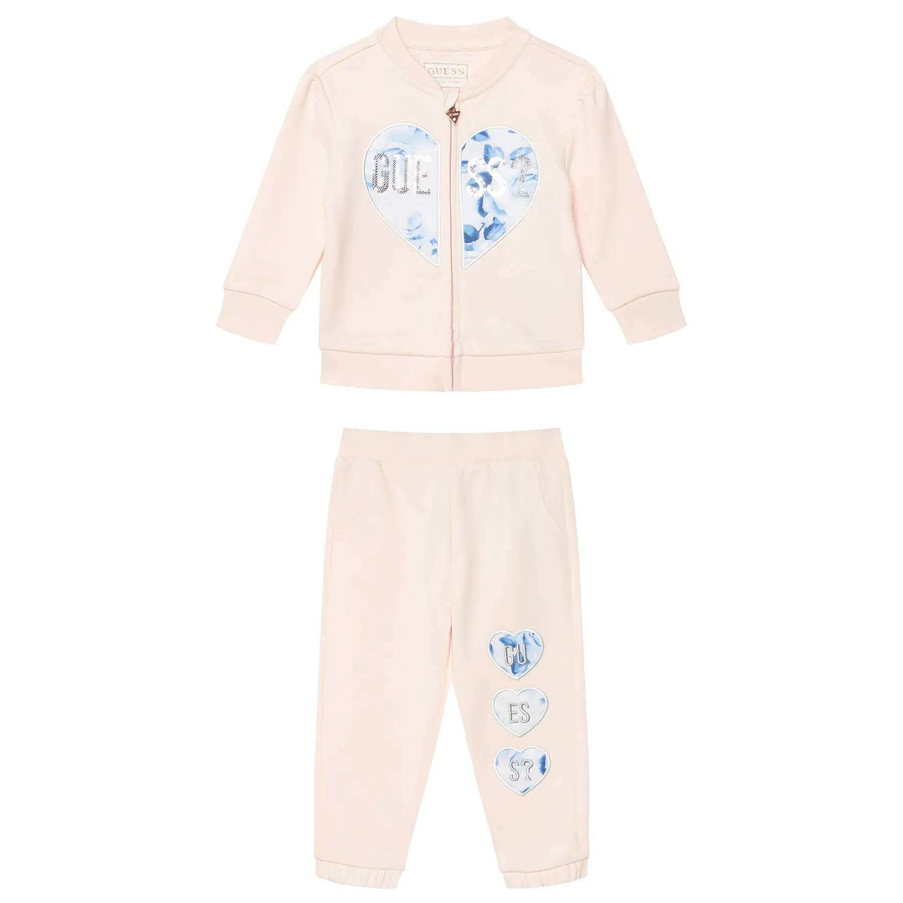 Completo attivo con zip + pantaloni neonata ragazza Guess