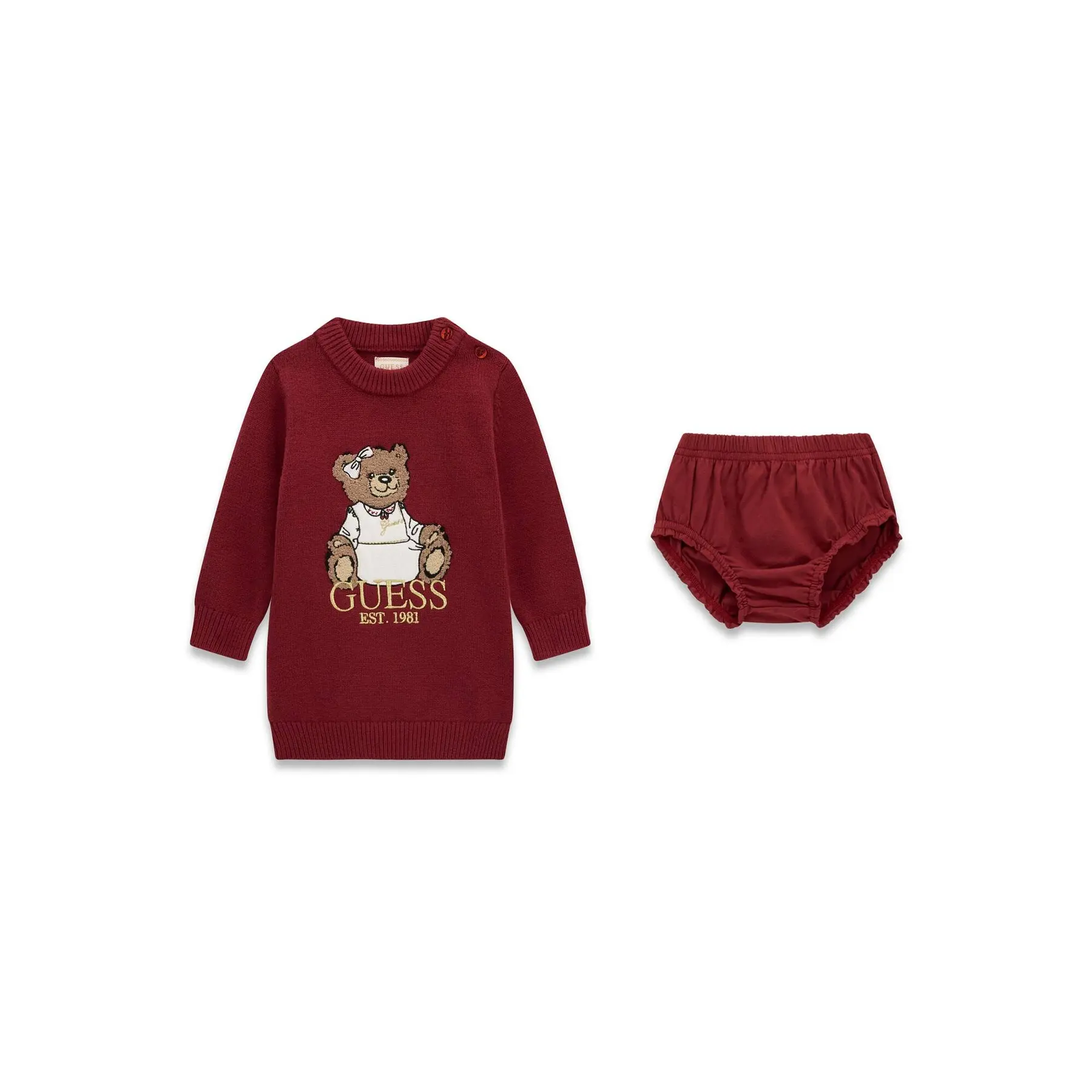 Ensemble robe pull et culotte bébé fille Guess A6BK06-Z1316