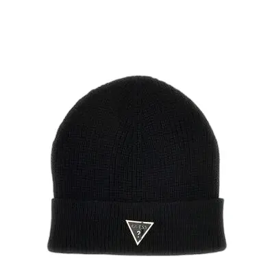 Berretto in maglia con logo triangolare Guess