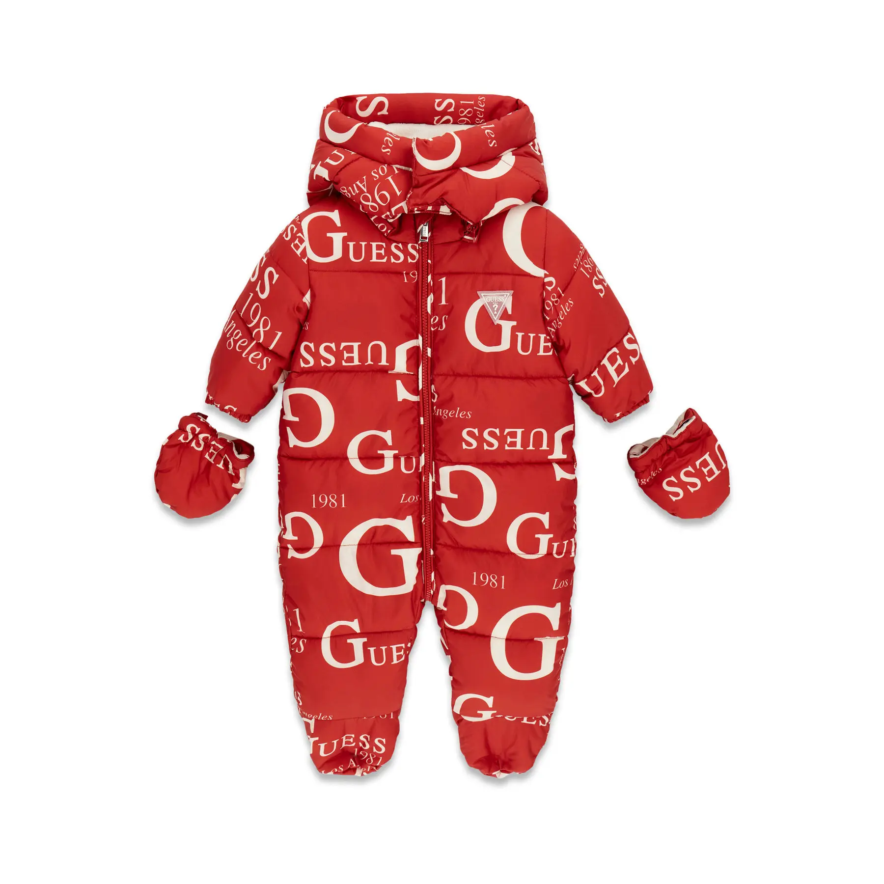 Grenouillère rembouré à capuche bébé garçon Guess Overall Grenouillère rembouré à capuche bébé garçon Guess Overall