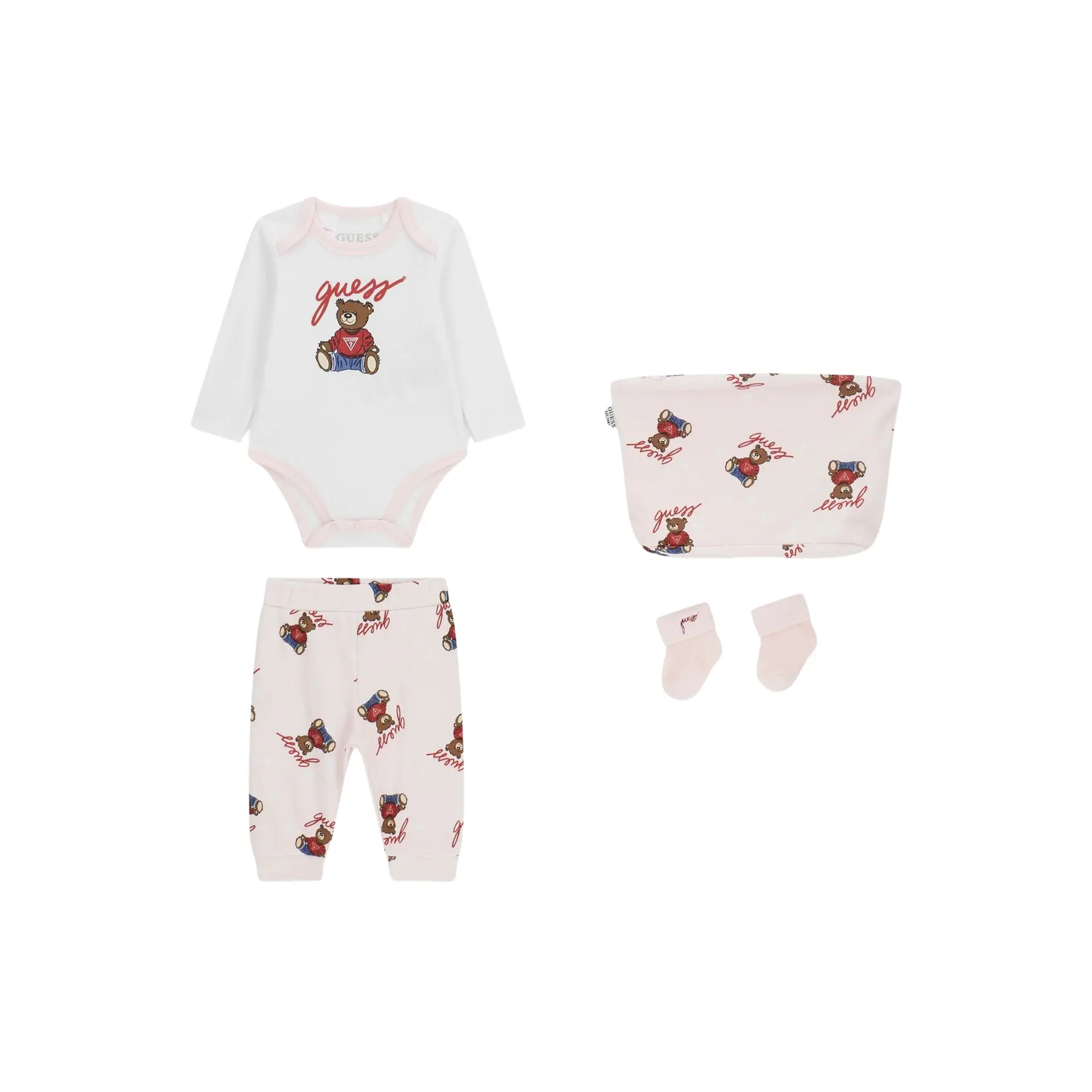 Completo body pantaloni e calze per bebé Guess
