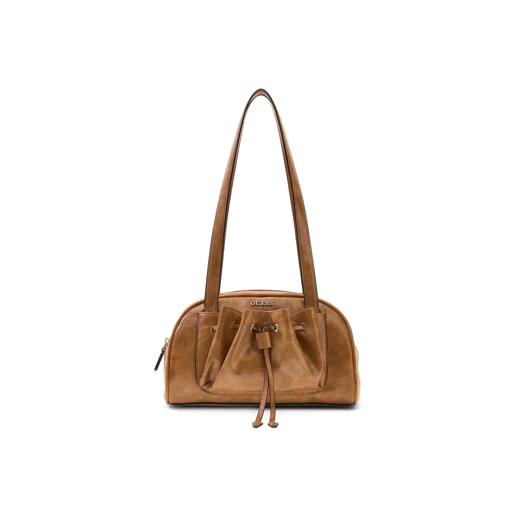 GUESS schoudertas handtas Theodora Shoulder Satchel Cognac Lichtbruin