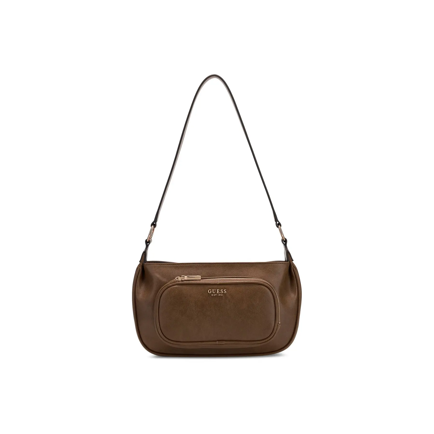 GUESS schoudertas Bronna Shoulder Satchel Bag Brown bruine