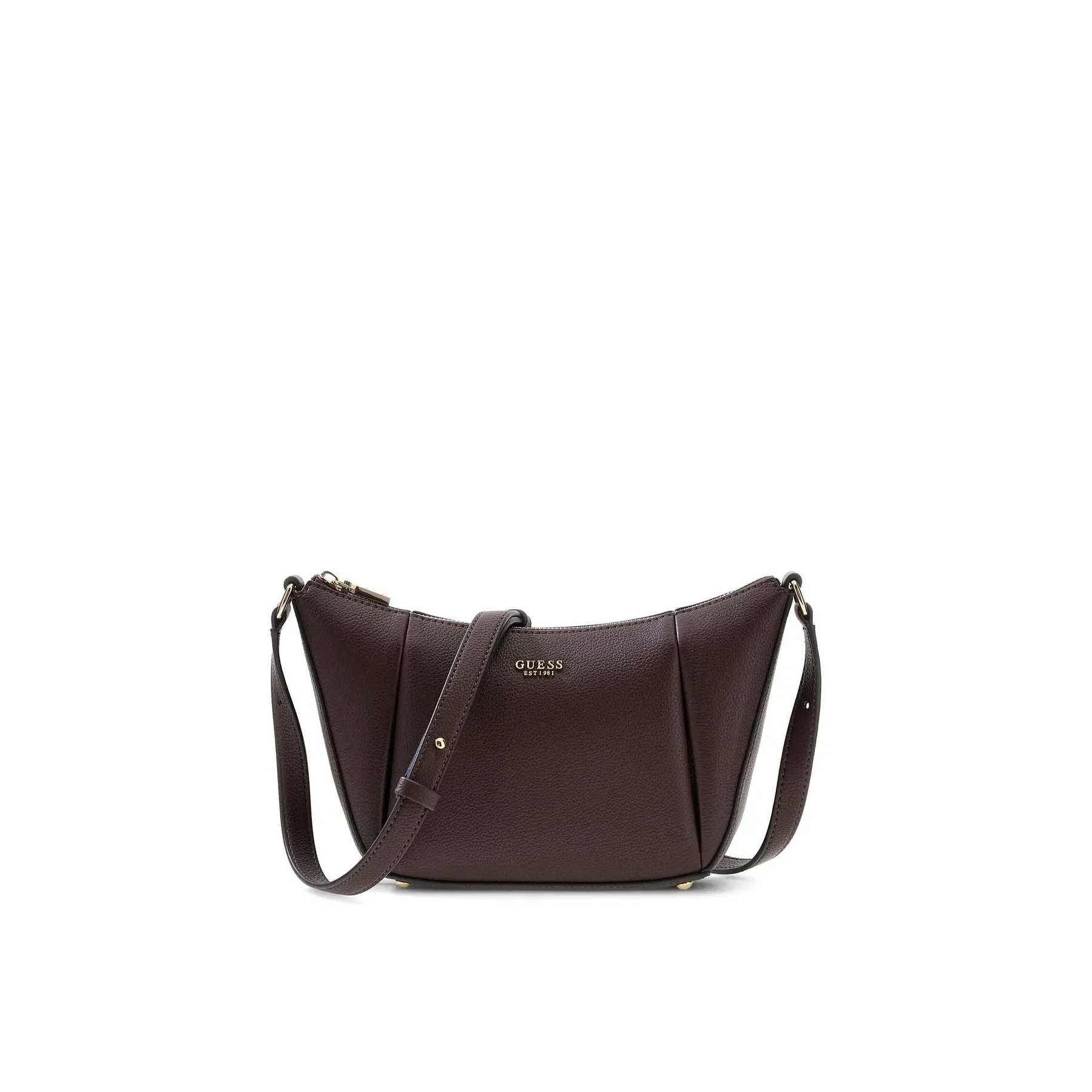GUESS schoudertas Melody Convertible Shoulder Bag Brown donkerbruin