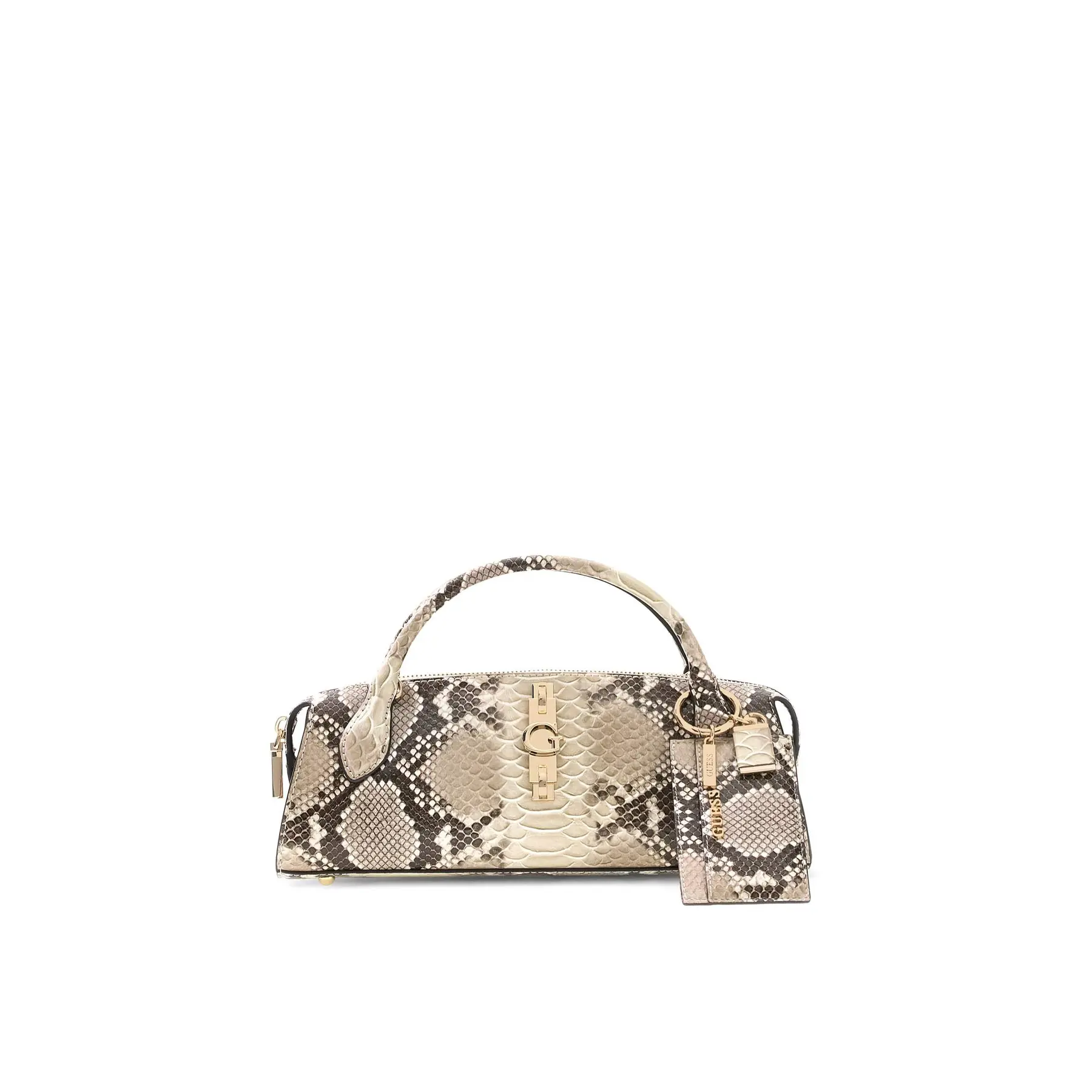 GUESS handtas schoudertas Yvonne Mini Satchel Natural Lichtgrijs