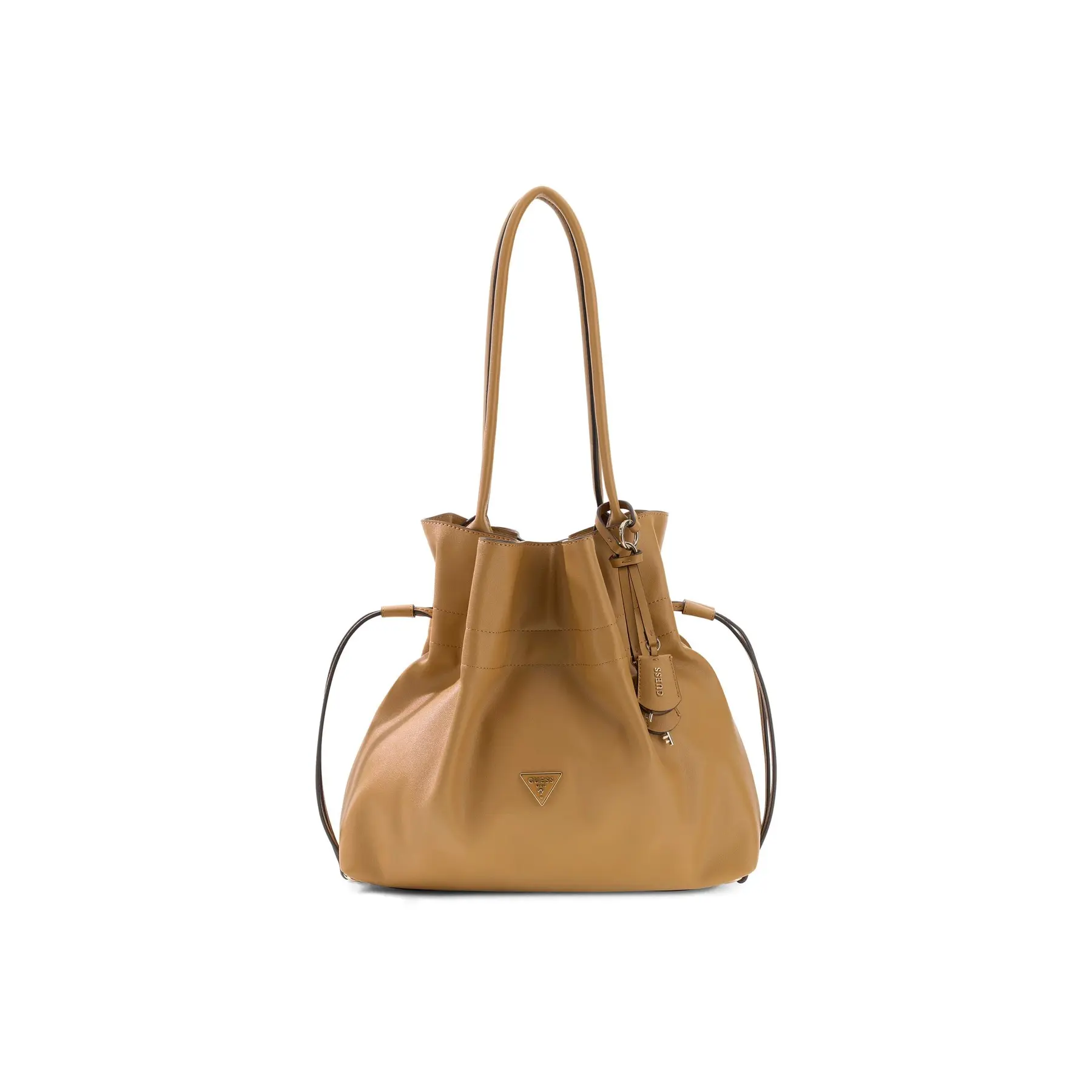 GUESS schoudertas shopper Karima Drawstring Tote Tan bruine