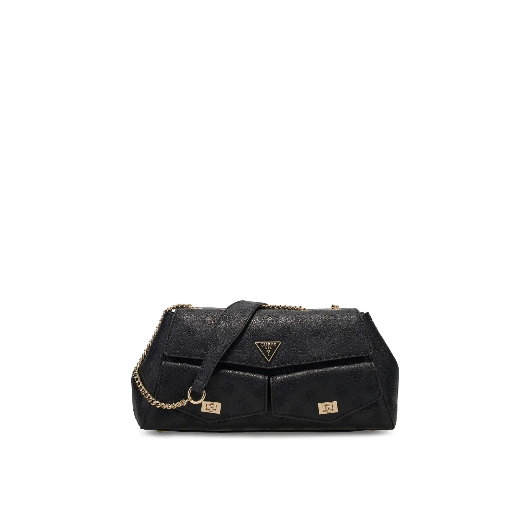 GUESS schoudertas Blake Convertible Crossbody Flap Black Logo zwart