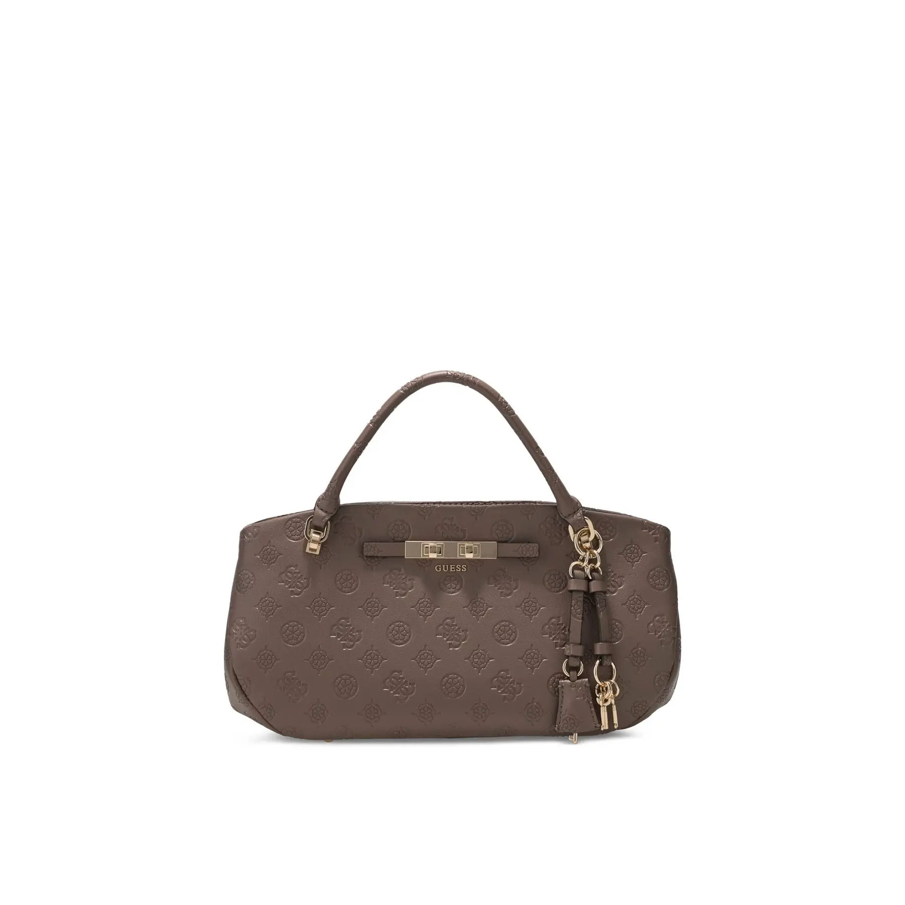 GUESS schoudertas handtas Carmella 3 Comp Satchel Taupe Logo