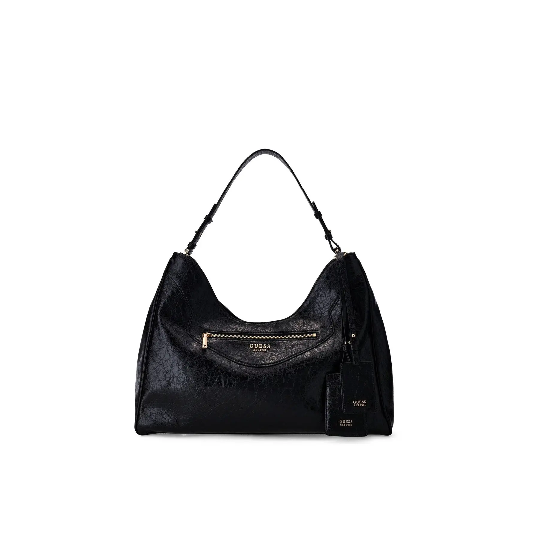 GUESS schoudertas Antonia Hobo Black zwart
