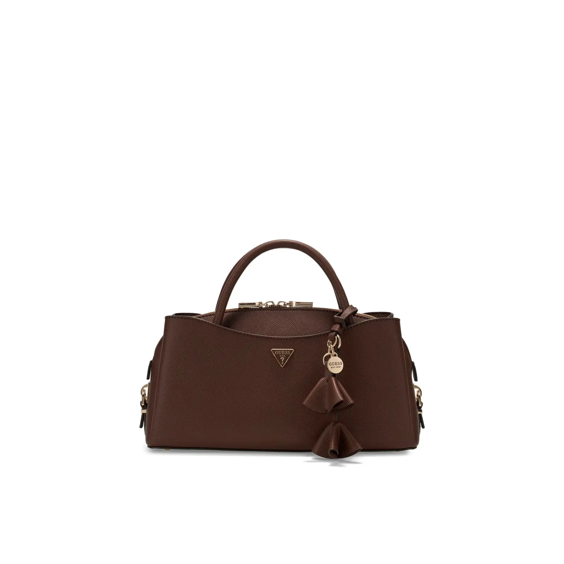 GUESS schoudertas handtas Danielle Girlfriend Satchel Brown donkerbruin