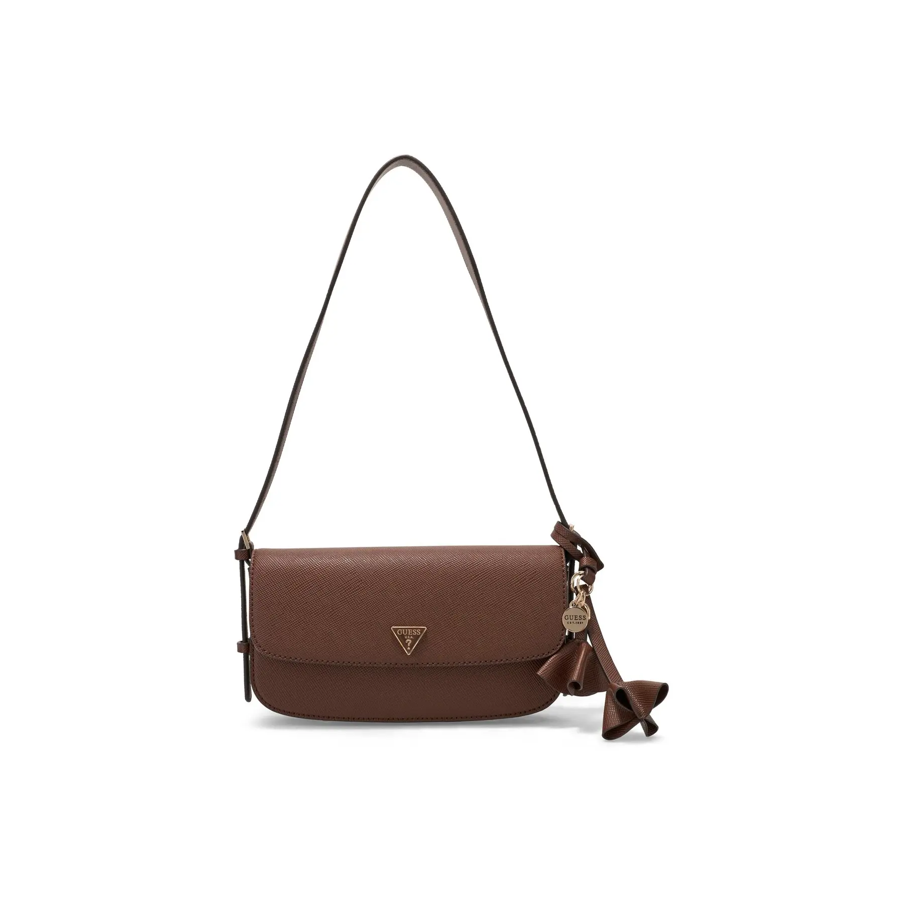 GUESS schoudertas Danielle Flap Shoulder Bag Brown bruine