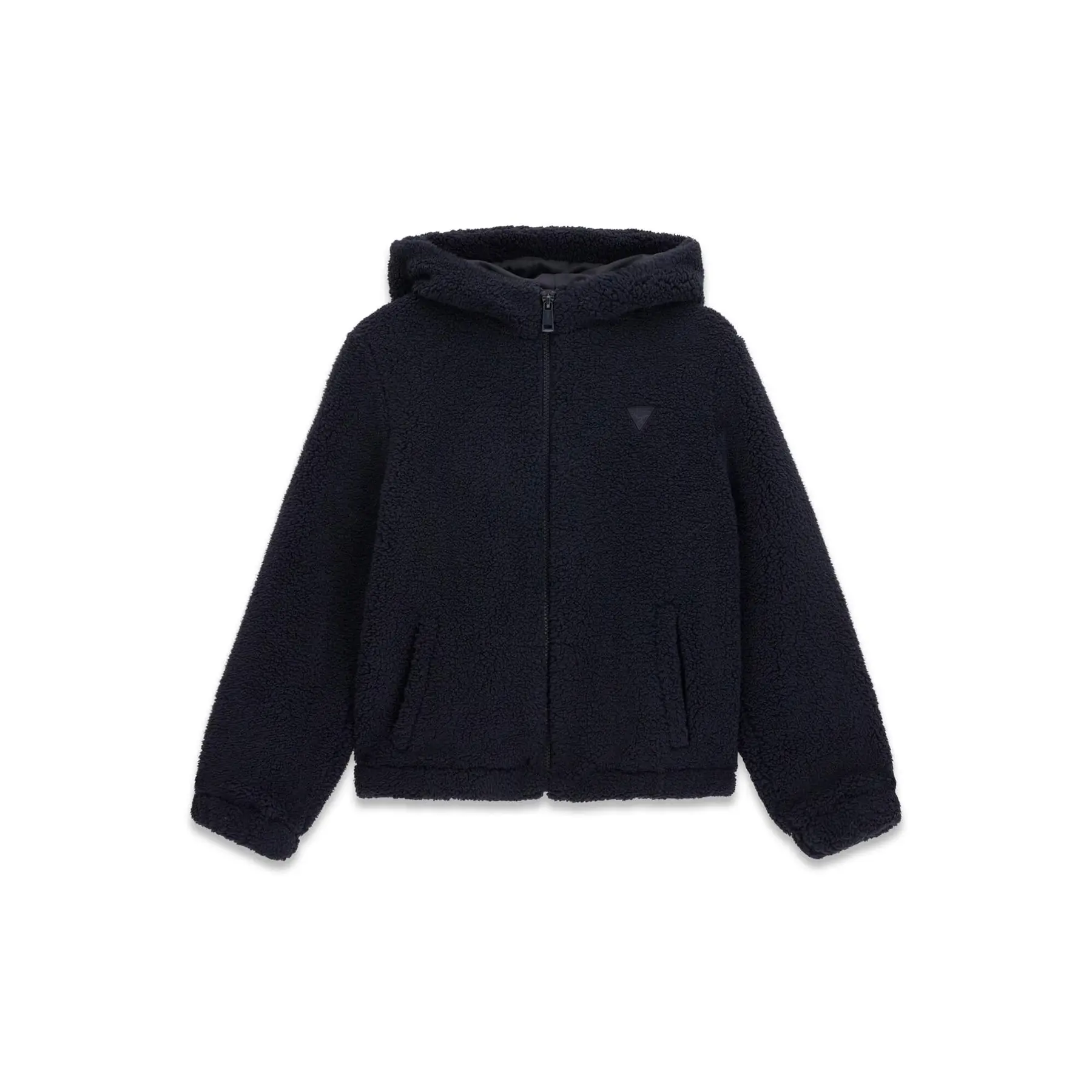 Veste à capuche fausse fourure zippé enfant Guess