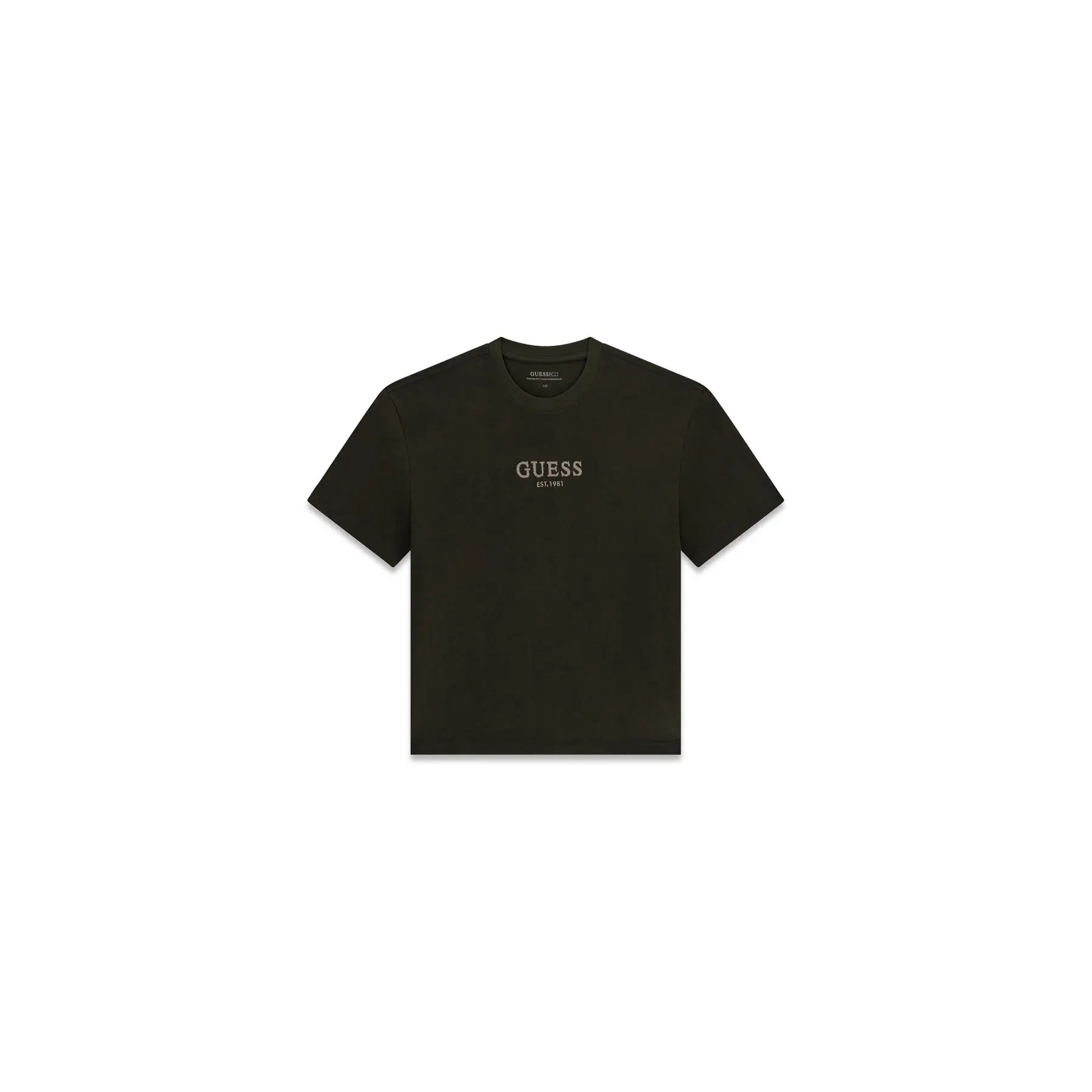 Guess Vert T-Shirt Roots Logo Embro