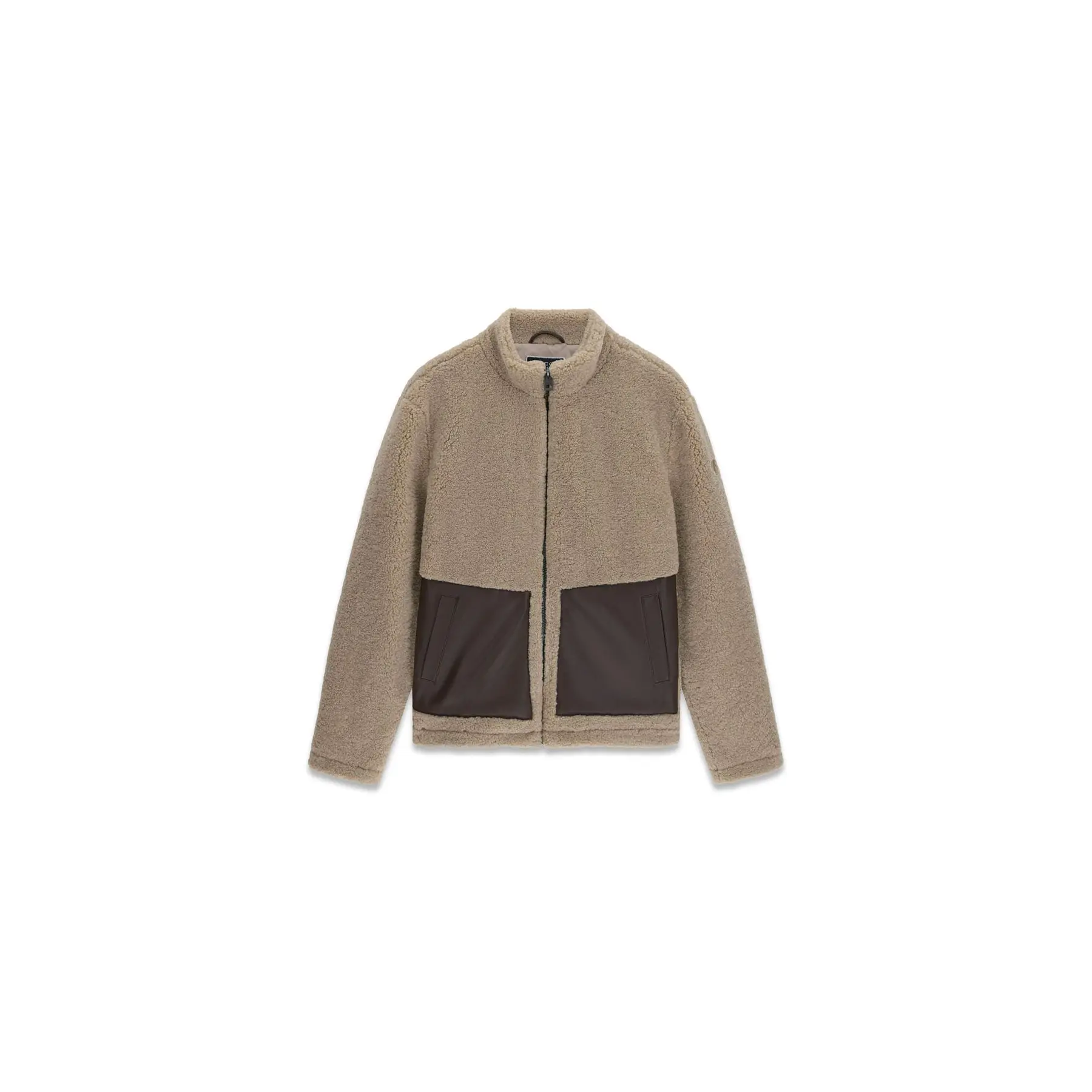 Guess Herren Beige Sherpa-Jacke
