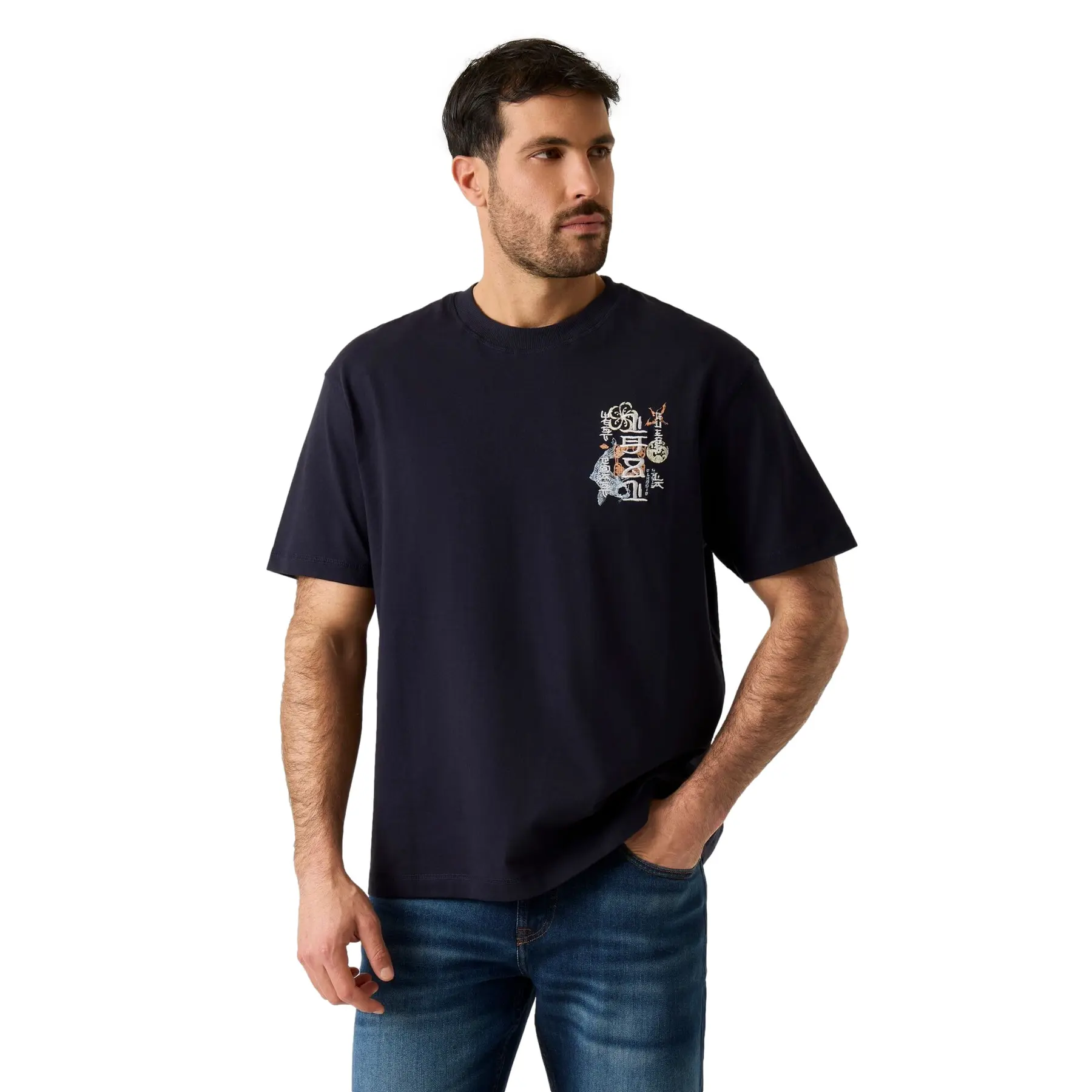 T-shirt oversize Guess Japan Signs