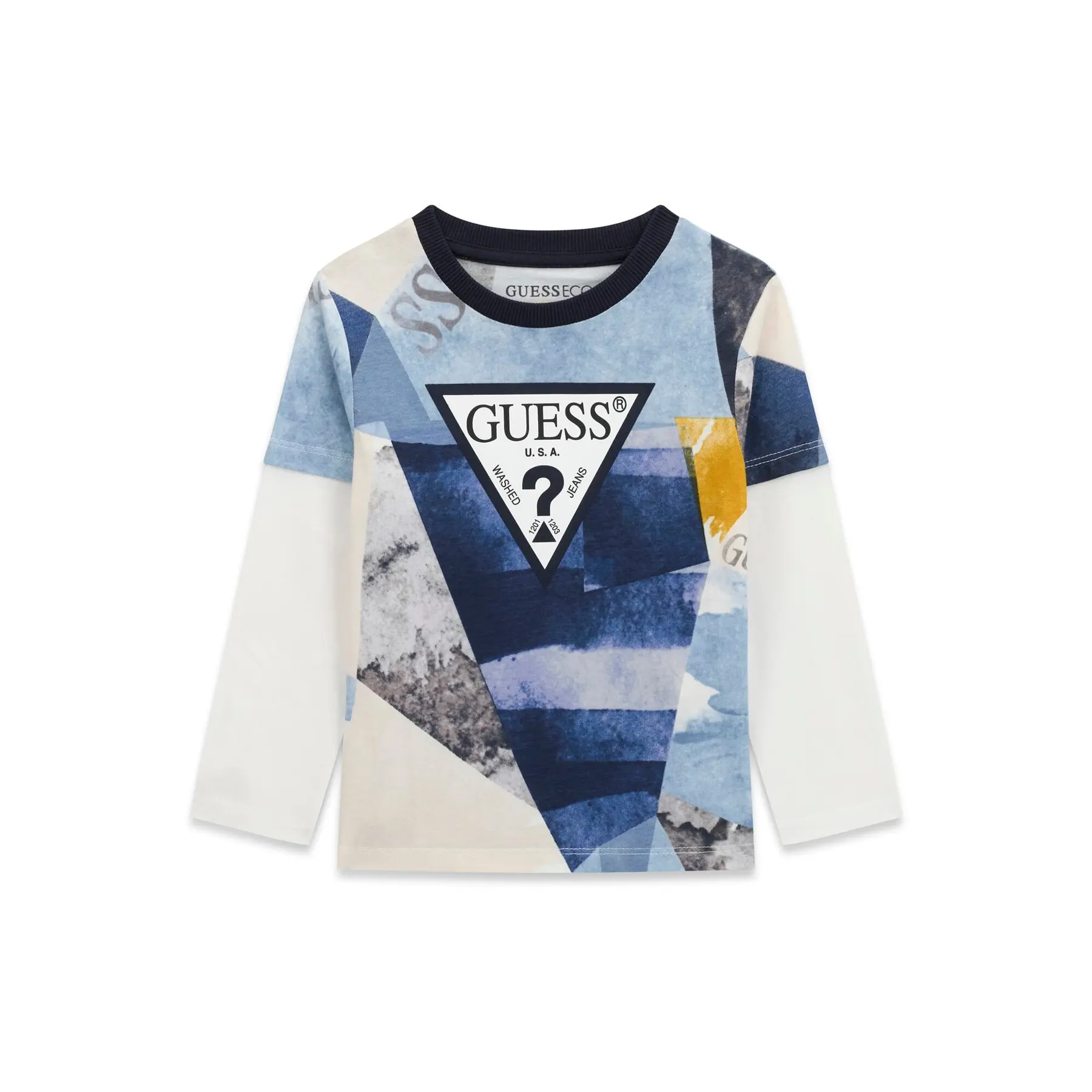 T-shirt manches longues bébé garçon Guess N6BI18-K5871 T-shirt manches longues bébé garçon Guess N6BI18-K5871