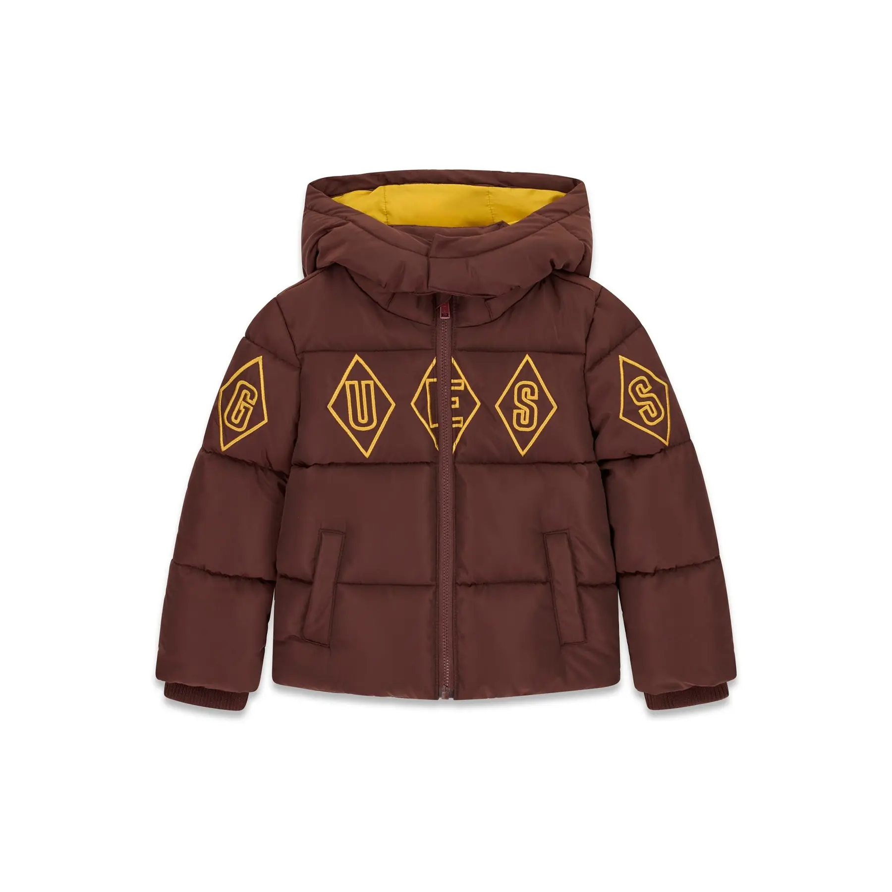 Piumino con zip con cappuccio da donna Guess N6B01-W4104