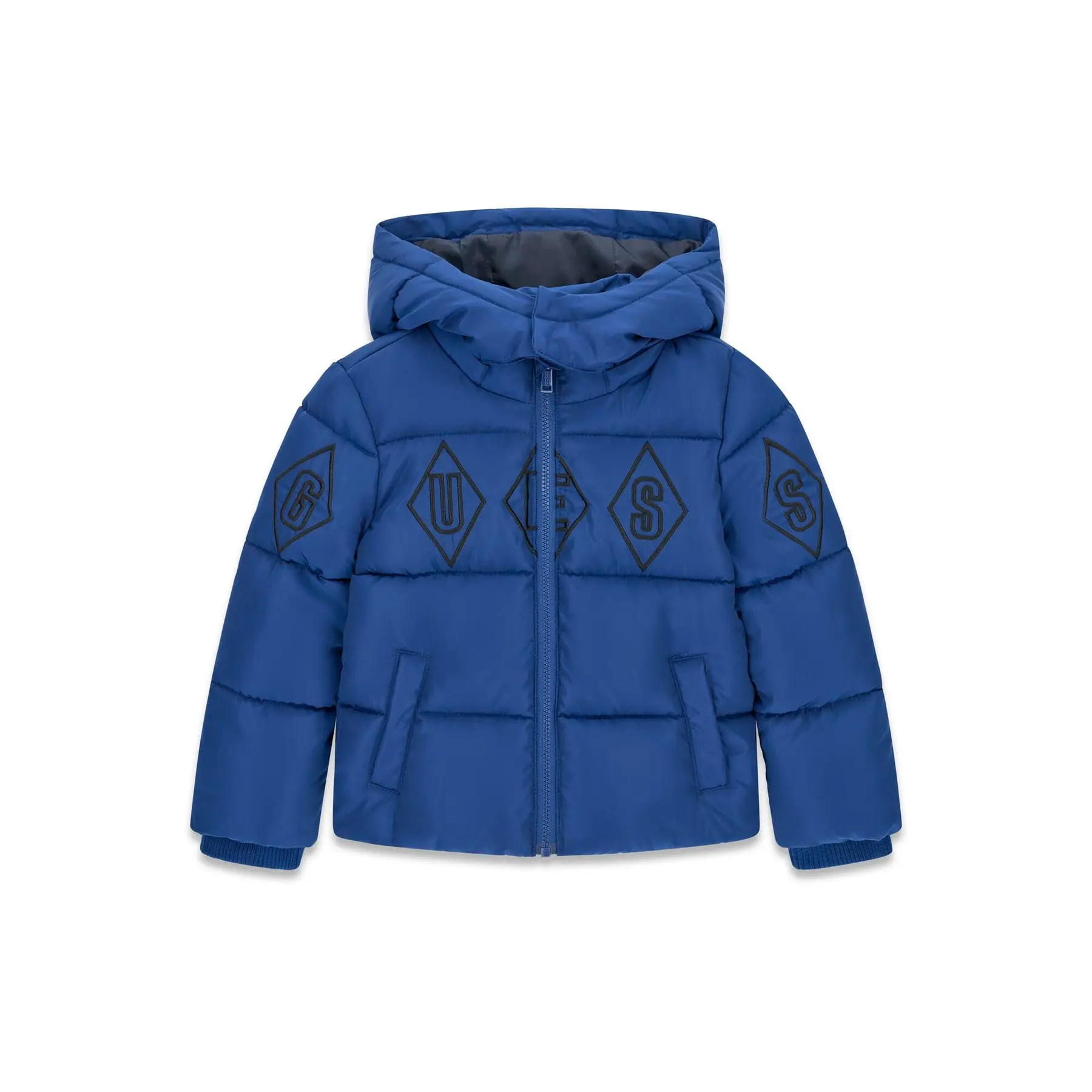 Piumino con zip con cappuccio da donna Guess N6B01-W4104