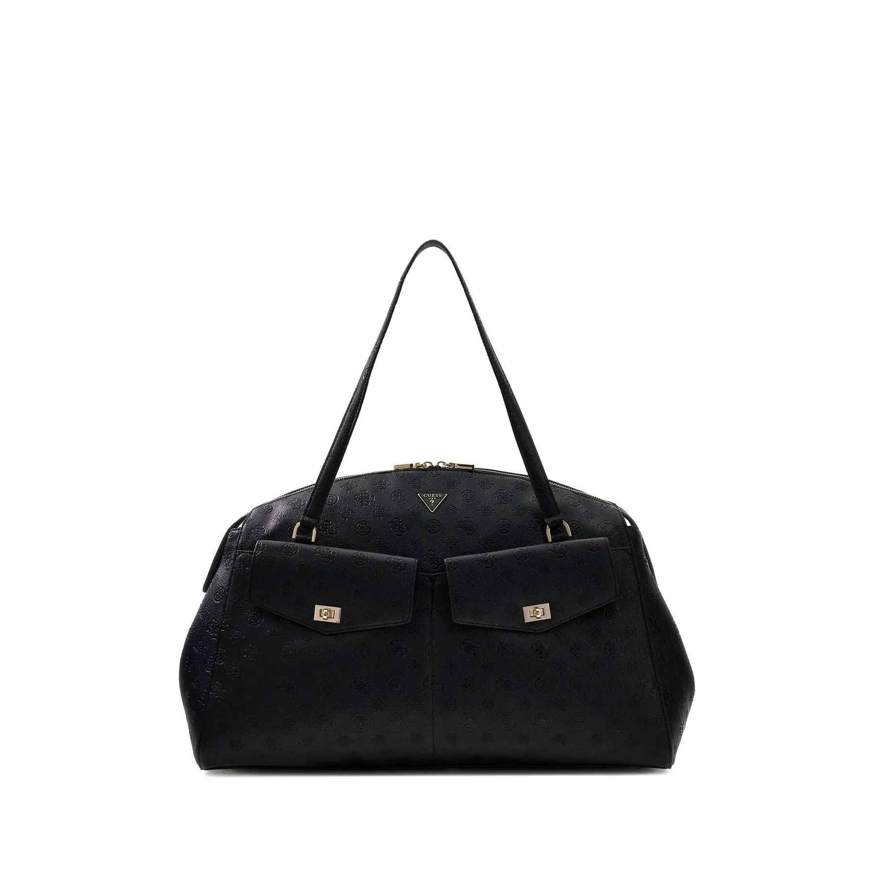 GUESS schoudertas reistas met laptopvak Blake Dome Travel Tote Black Logo zwart