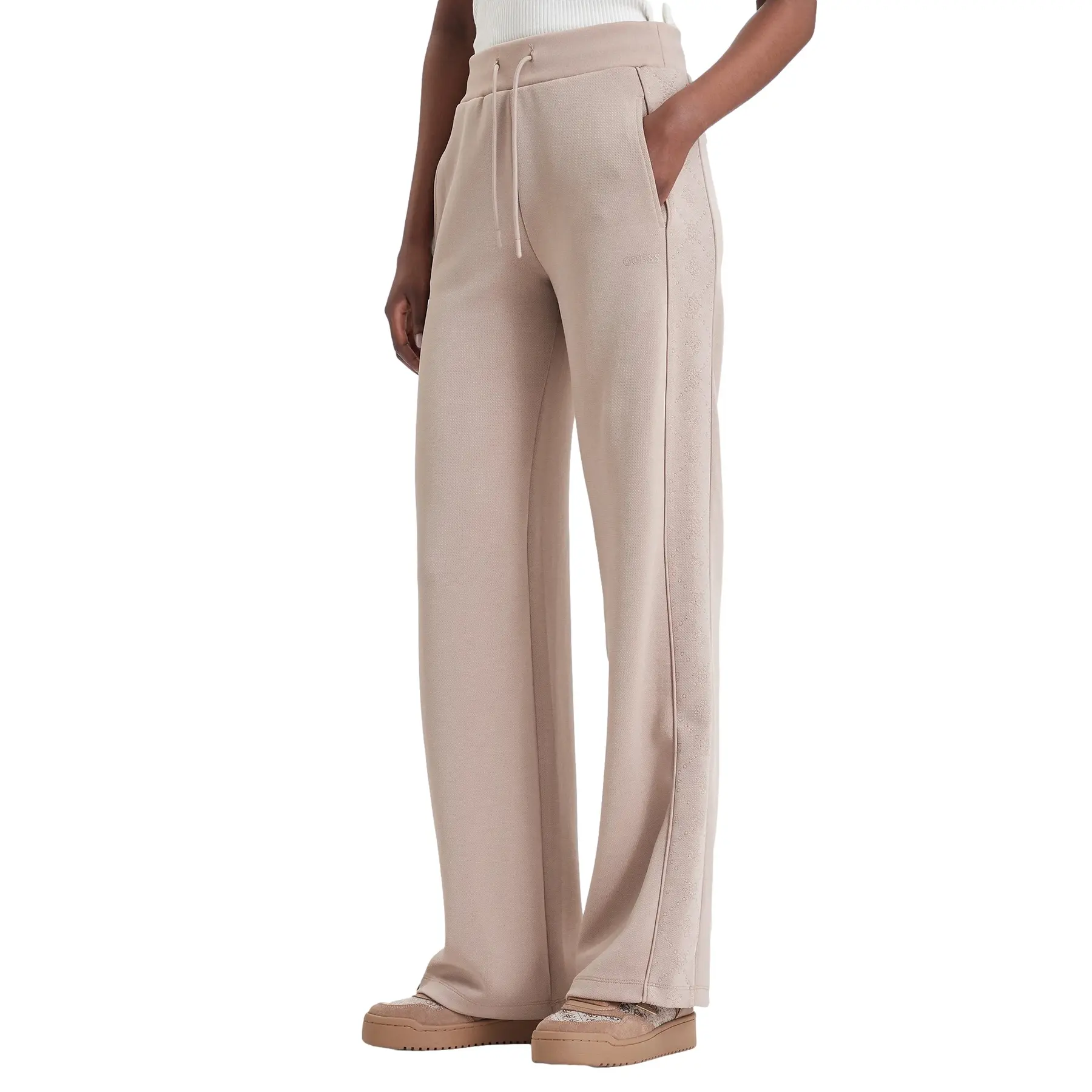 Pantaloni jogging a gamba larga donna Guess Elsa