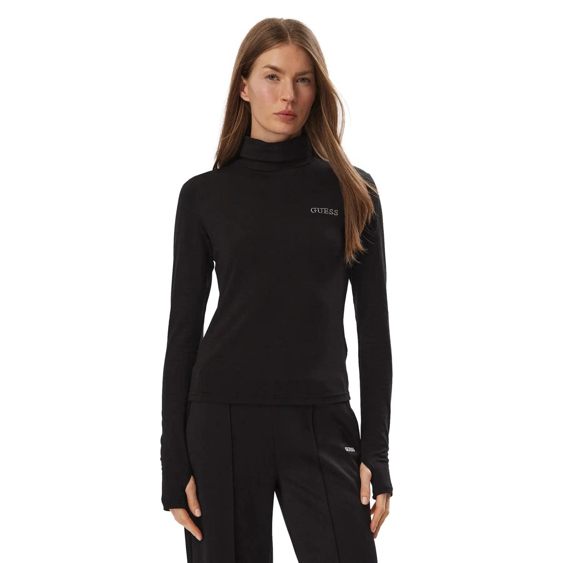 Guess Damen Noir Langarmshirt Greta Top