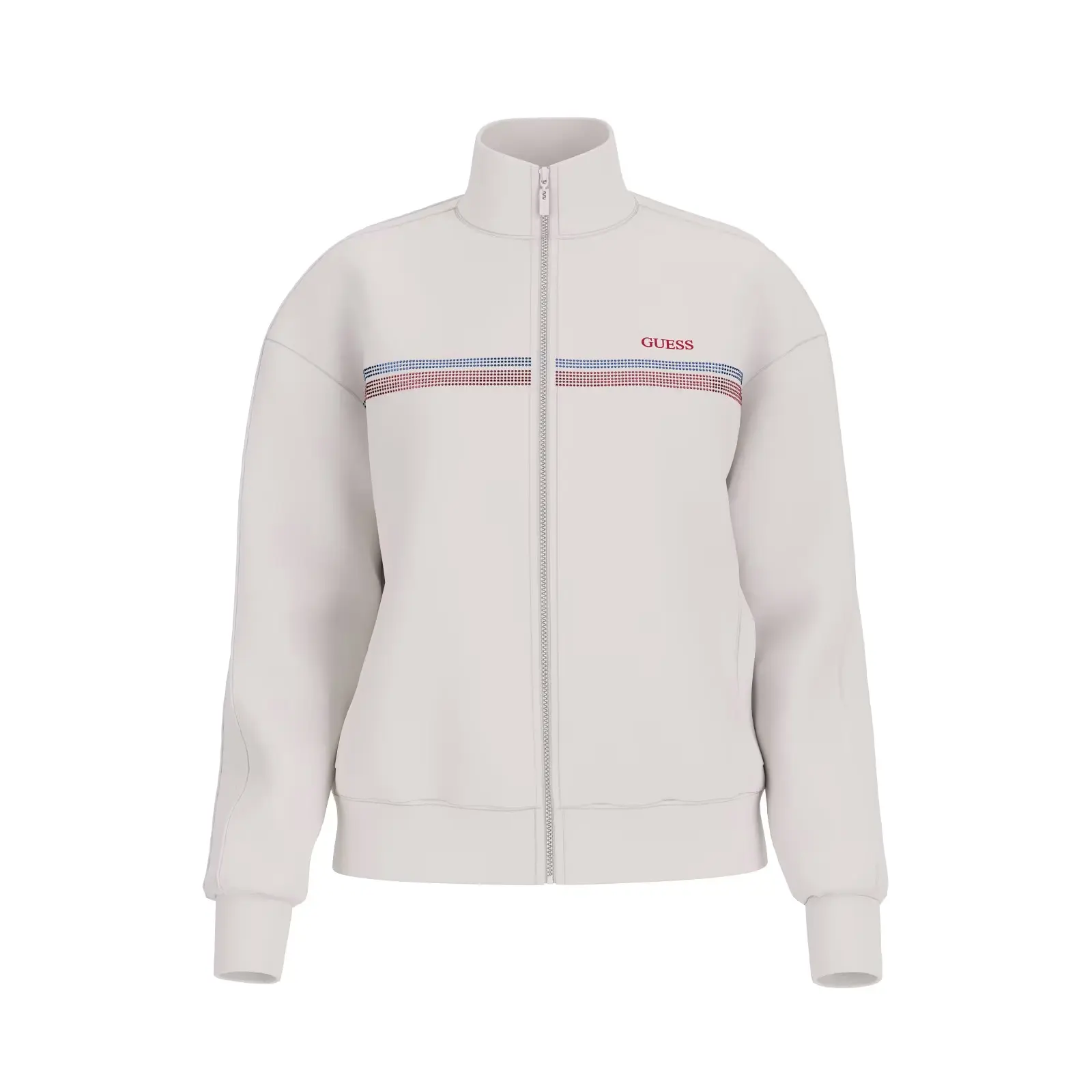 Sweatshirt à col montant et fermeture éclair intégrale femme Guess Berthe Sweatshirt à col montant et fermeture éclair intégrale femme Guess Berthe