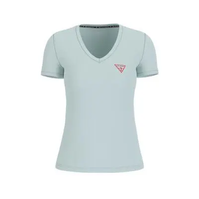 T-shirt da donna con scollo a V Guess Triangle