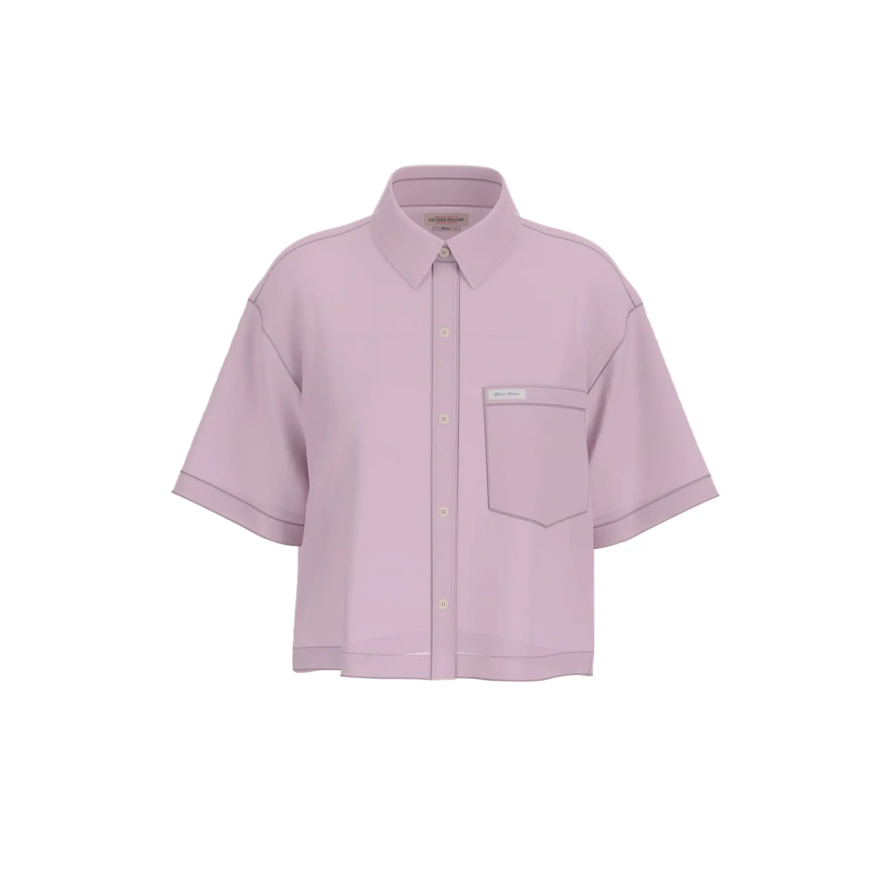 Kurzarmhemd, Damen Guess Camp Collar Boxy