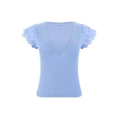 Guess Damen Bleu T-Shirt Dahlia Sangallo