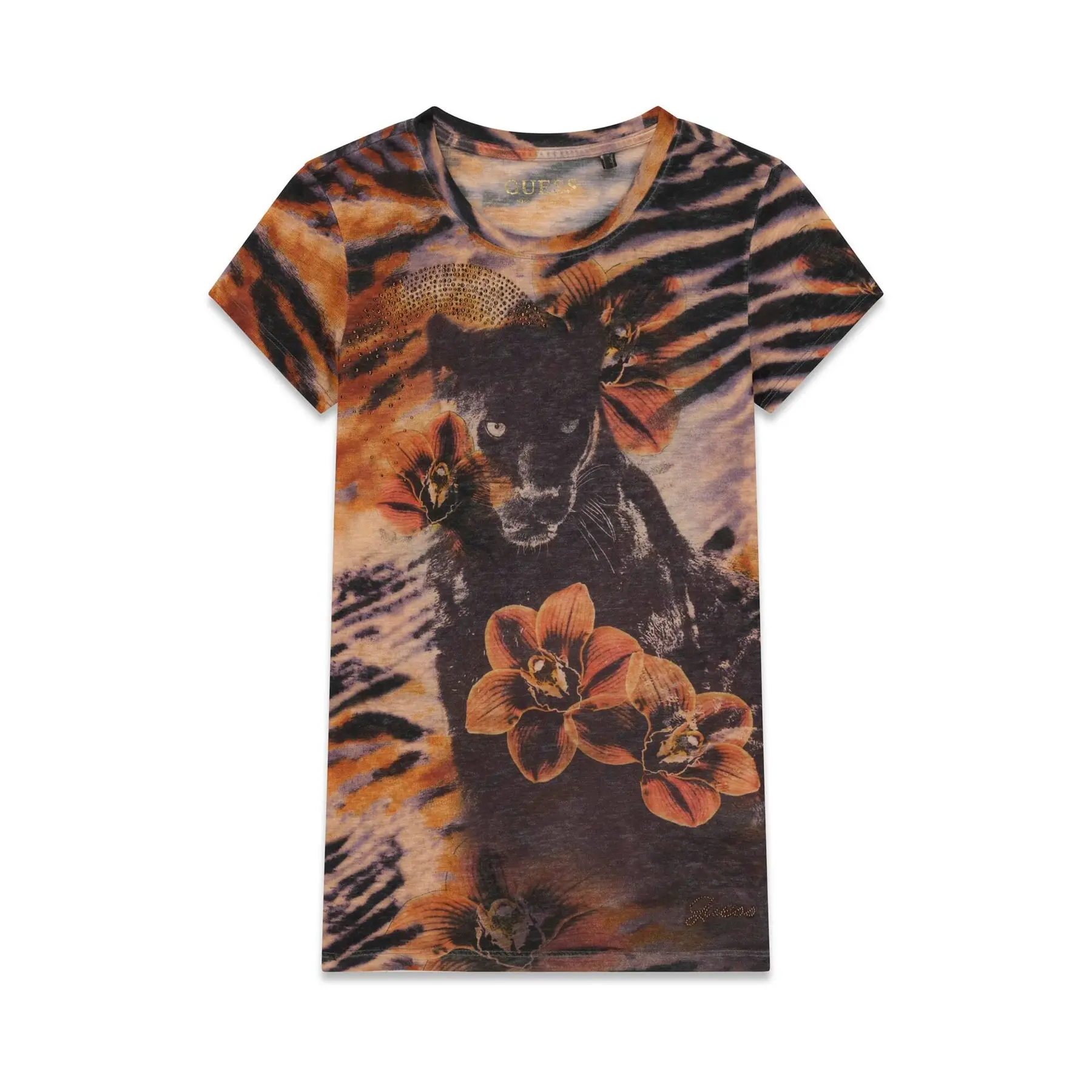 T-shirt dames Guess Panther Orchid R3