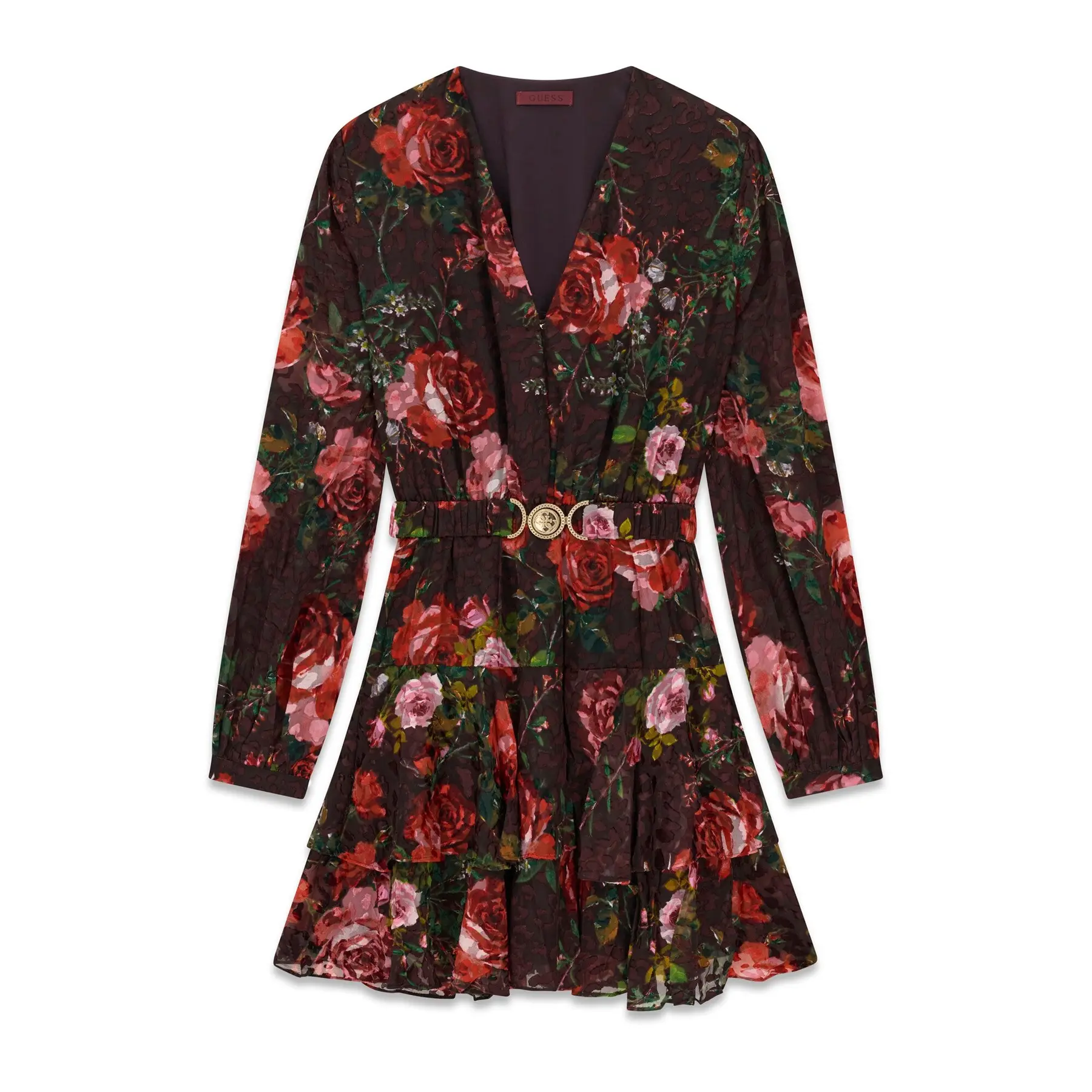 Schwingendes Kleid mit Gürtel Damen Guess Clarisse