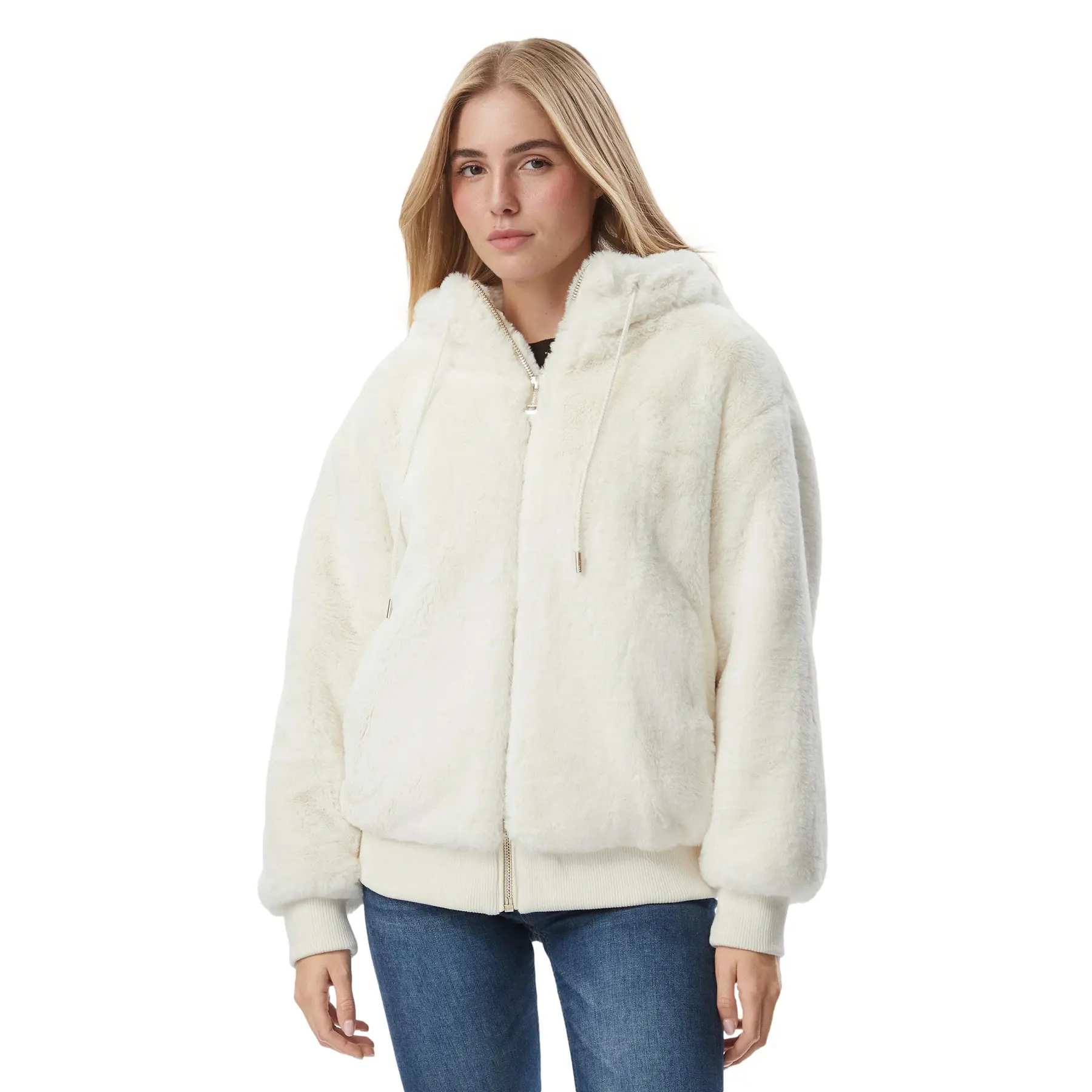 Kunstpelzjacke Damen Guess New Lucrezia Logo